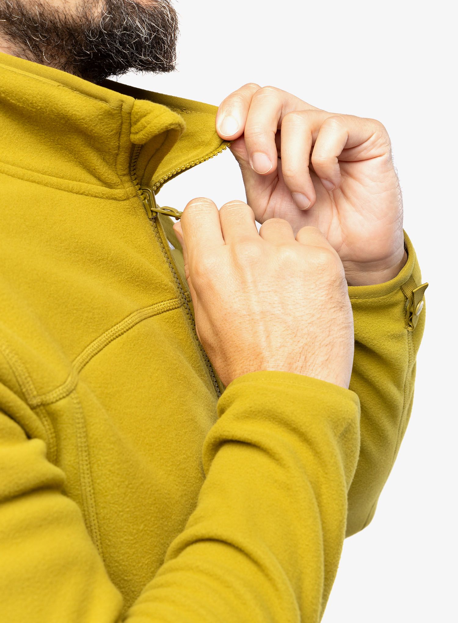 Dukserica od flisa The North Face 100 Glacier Full Zip - sulphur moss