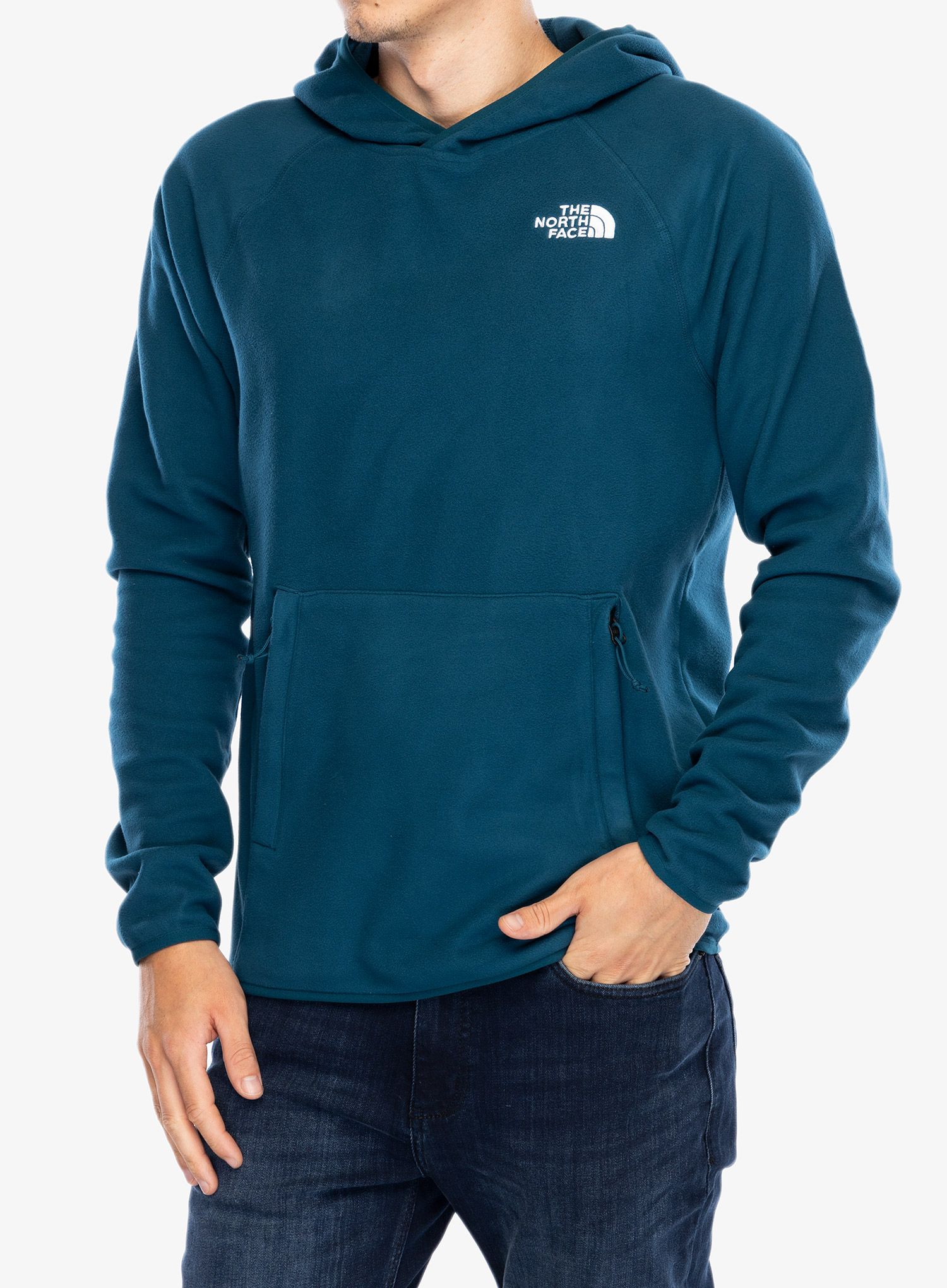 Dukserica od flisa The North Face 100 Glacier Hoodie - midnight petrol