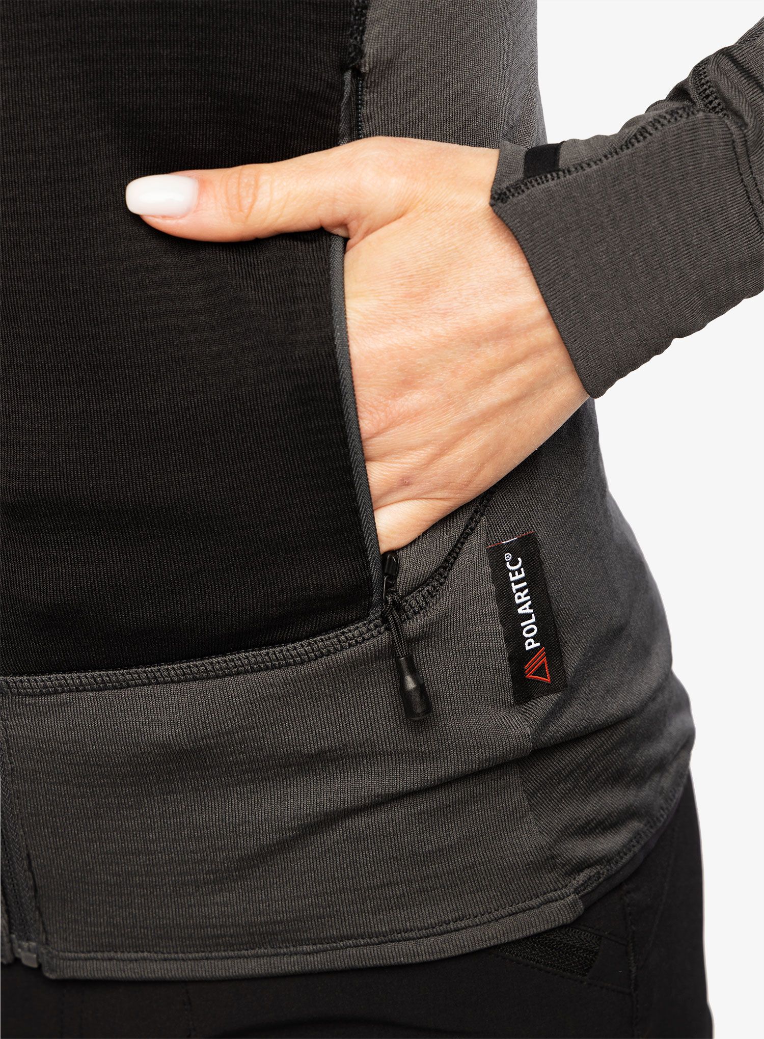 Ženska penjačka dukserica The North Face Bolt Polartec Hoodie - asphalt grey