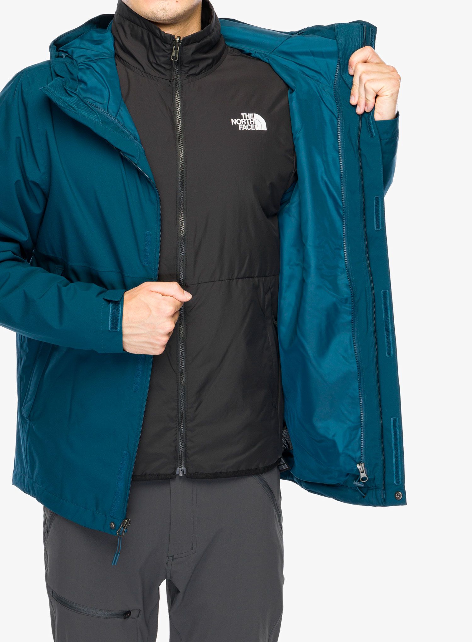 Jakna 3u1 The North Face Carto Triclimate Jacket - midnight petrol/tnf black