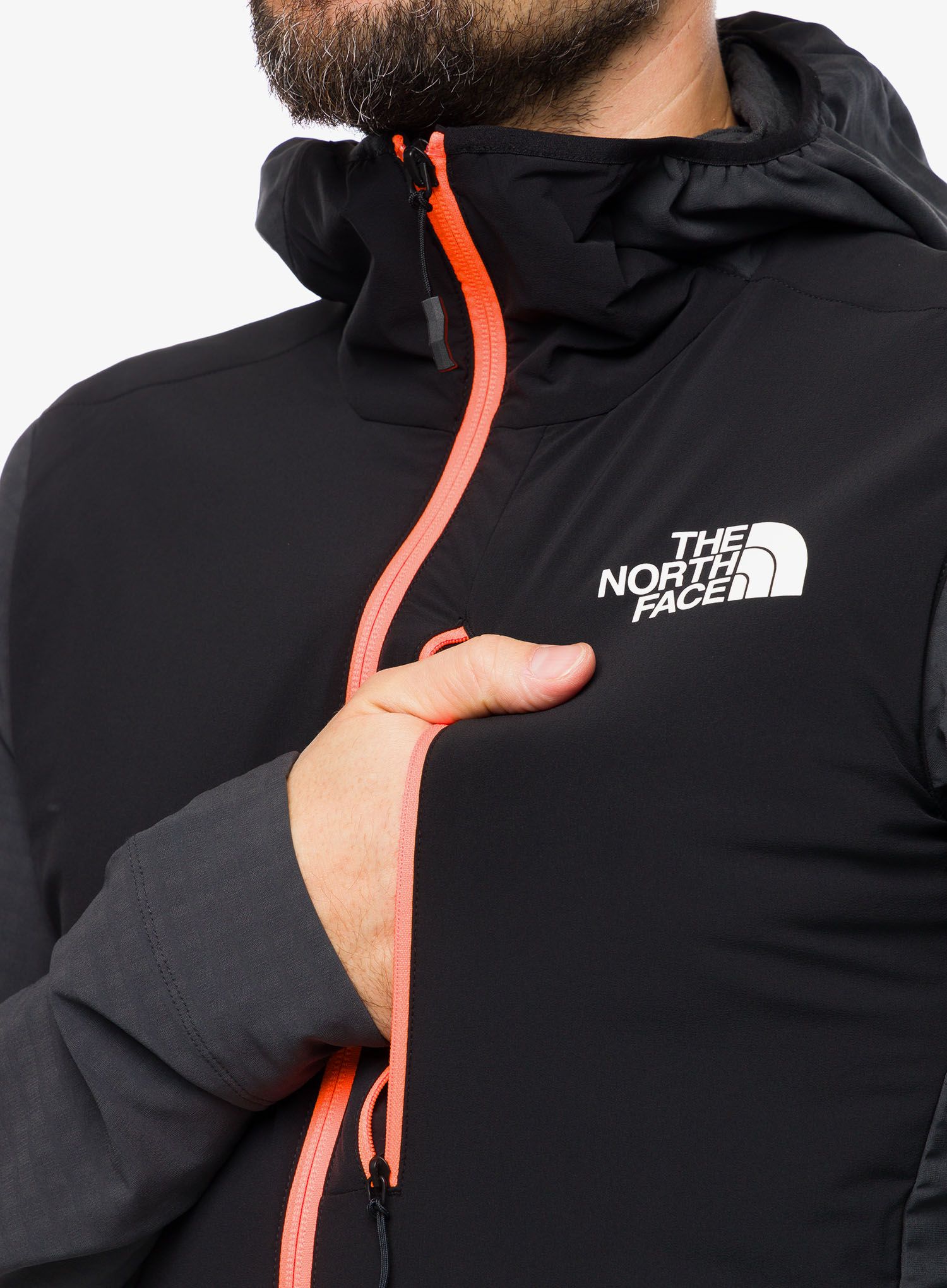 Jakna za turno skijanje The North Face Dawn Turn Hybrid Ventrix Midlayer - grey/orange