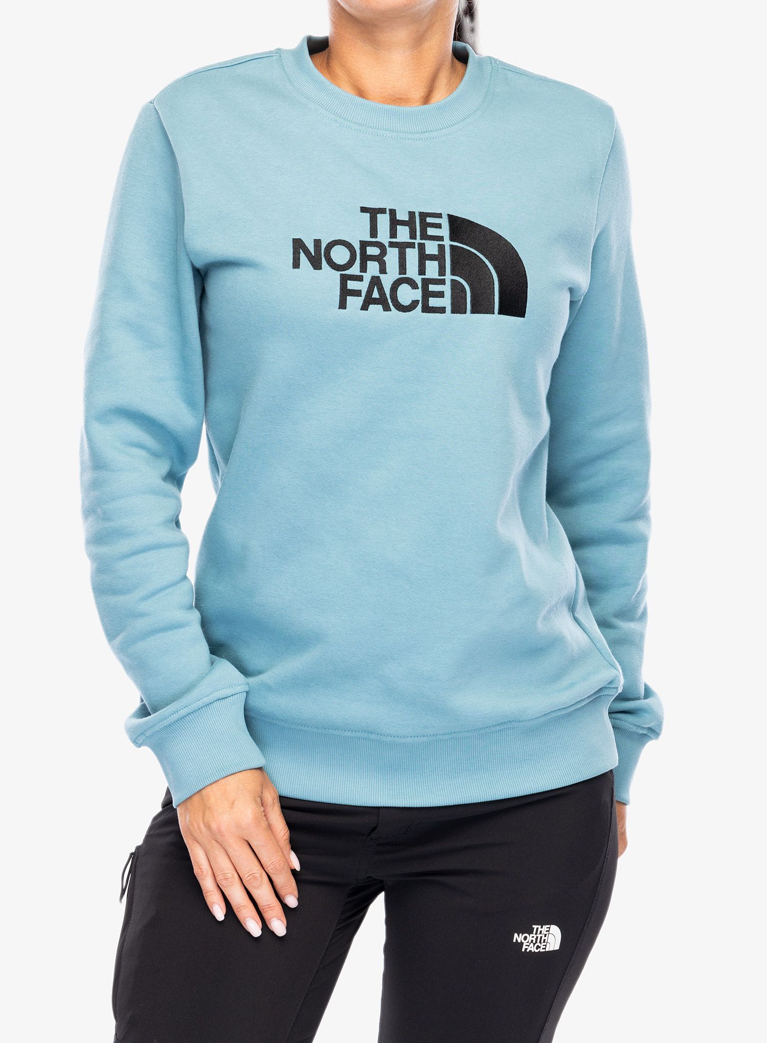 Ženska dukserica bez kapuljače The North Face Drew Peak Crew - algae blue