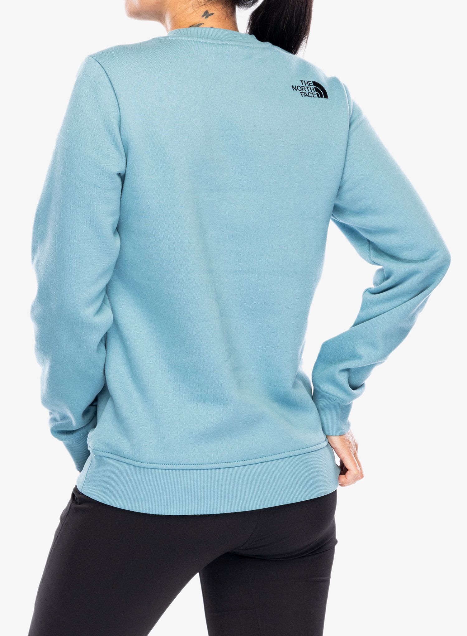 Ženska dukserica bez kapuljače The North Face Drew Peak Crew - algae blue