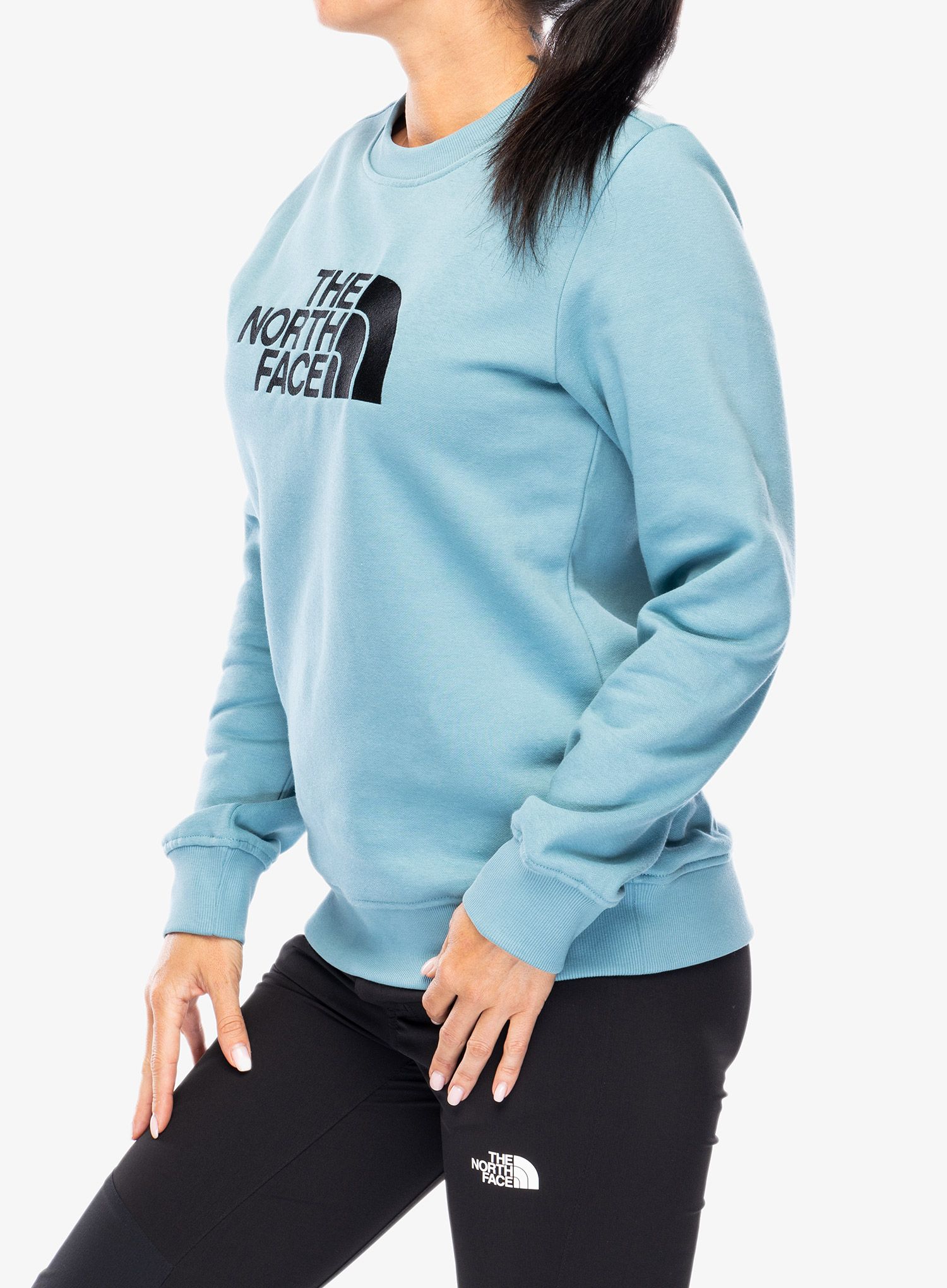 Ženska dukserica bez kapuljače The North Face Drew Peak Crew - algae blue
