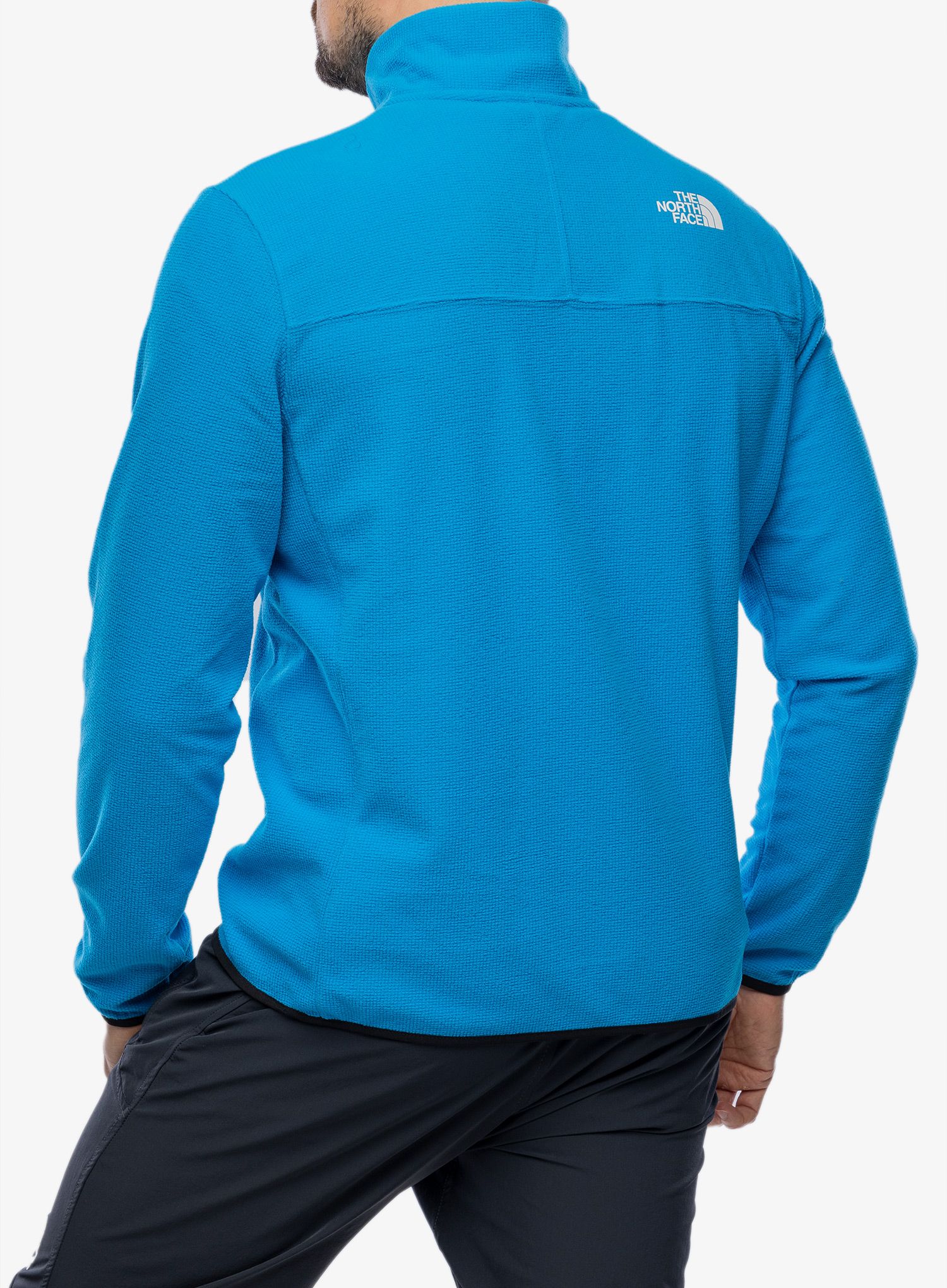 Dukserica od flisa The North Face Experit 1/4 Zip Grid Fleece - skyline blue/tnf black