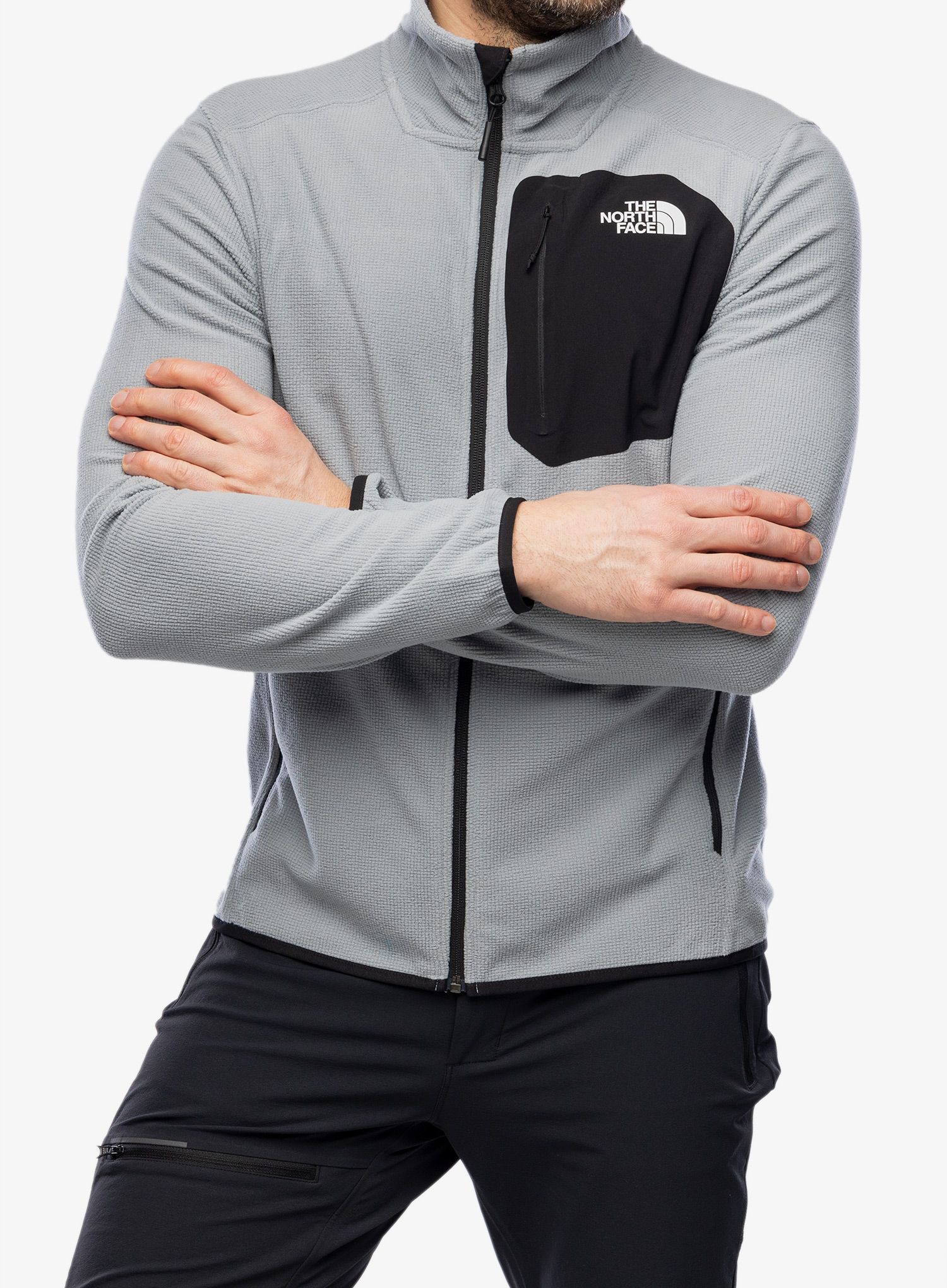 Dukserica od flisa The North Face Experit Grid Fleece - monument grey/black