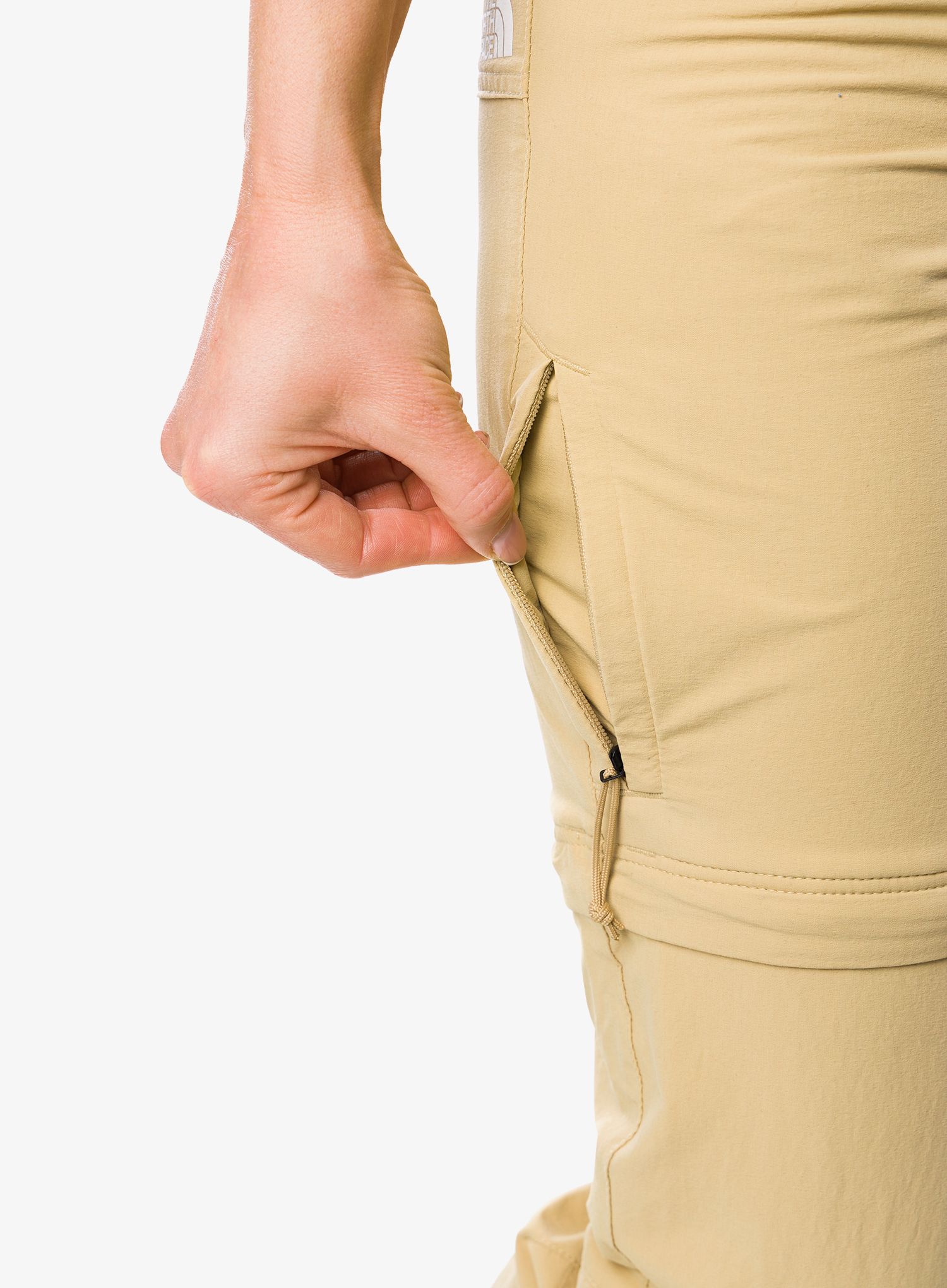 Ženske hlače The North Face Exploration Conv Reg Straight Pant - khaki stone
