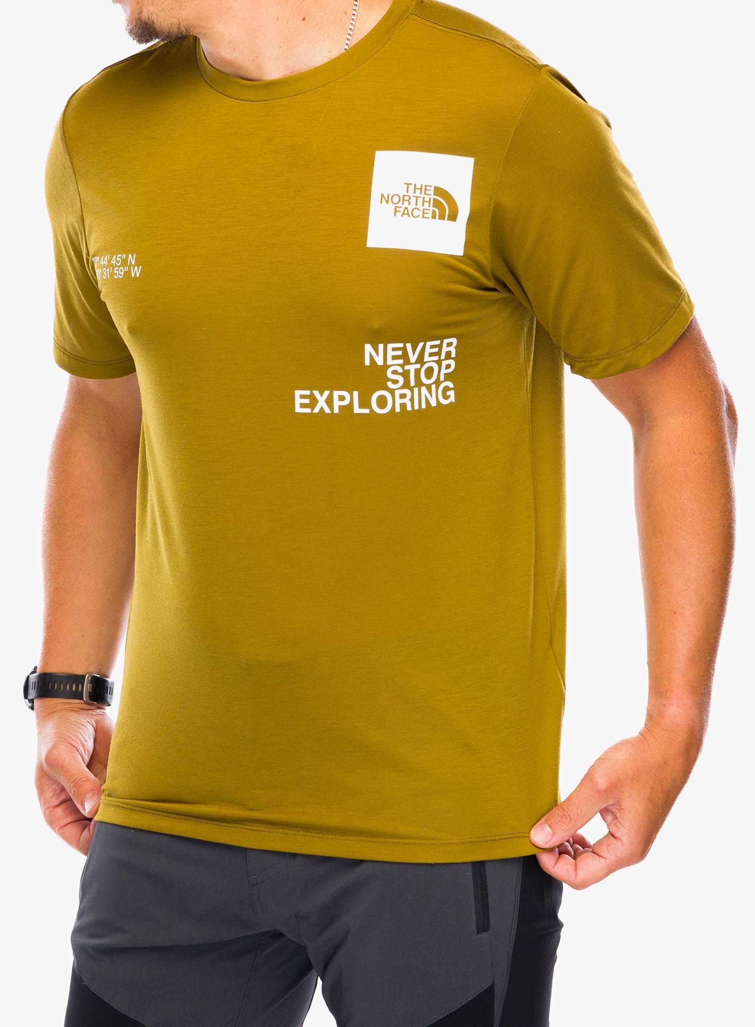 Majica za trening The North Face Graphic Boxes Foundation SS Tee - moss green