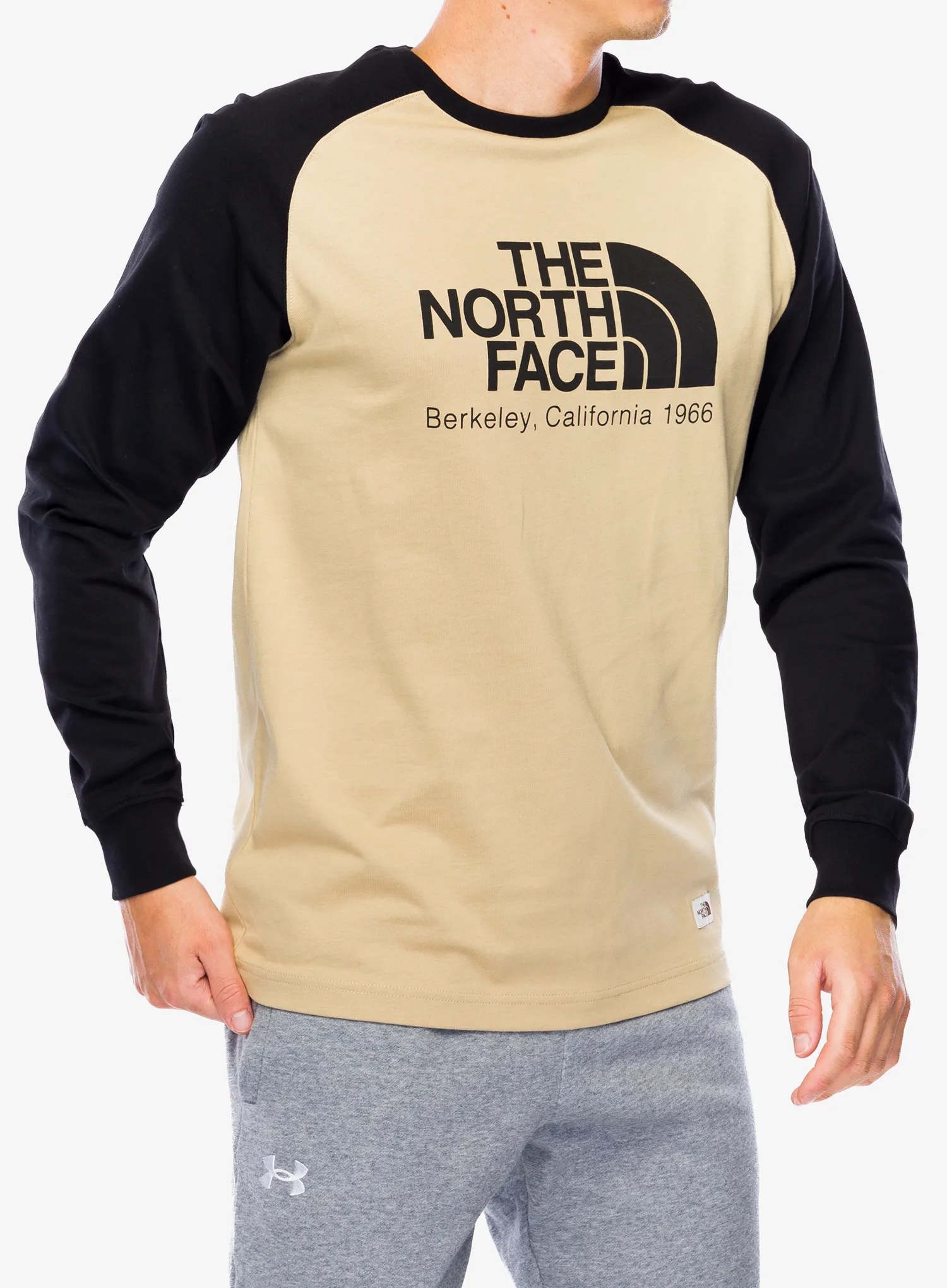 Dukserica The North Face Heritage L/S Tee - khaki stone/tnf black