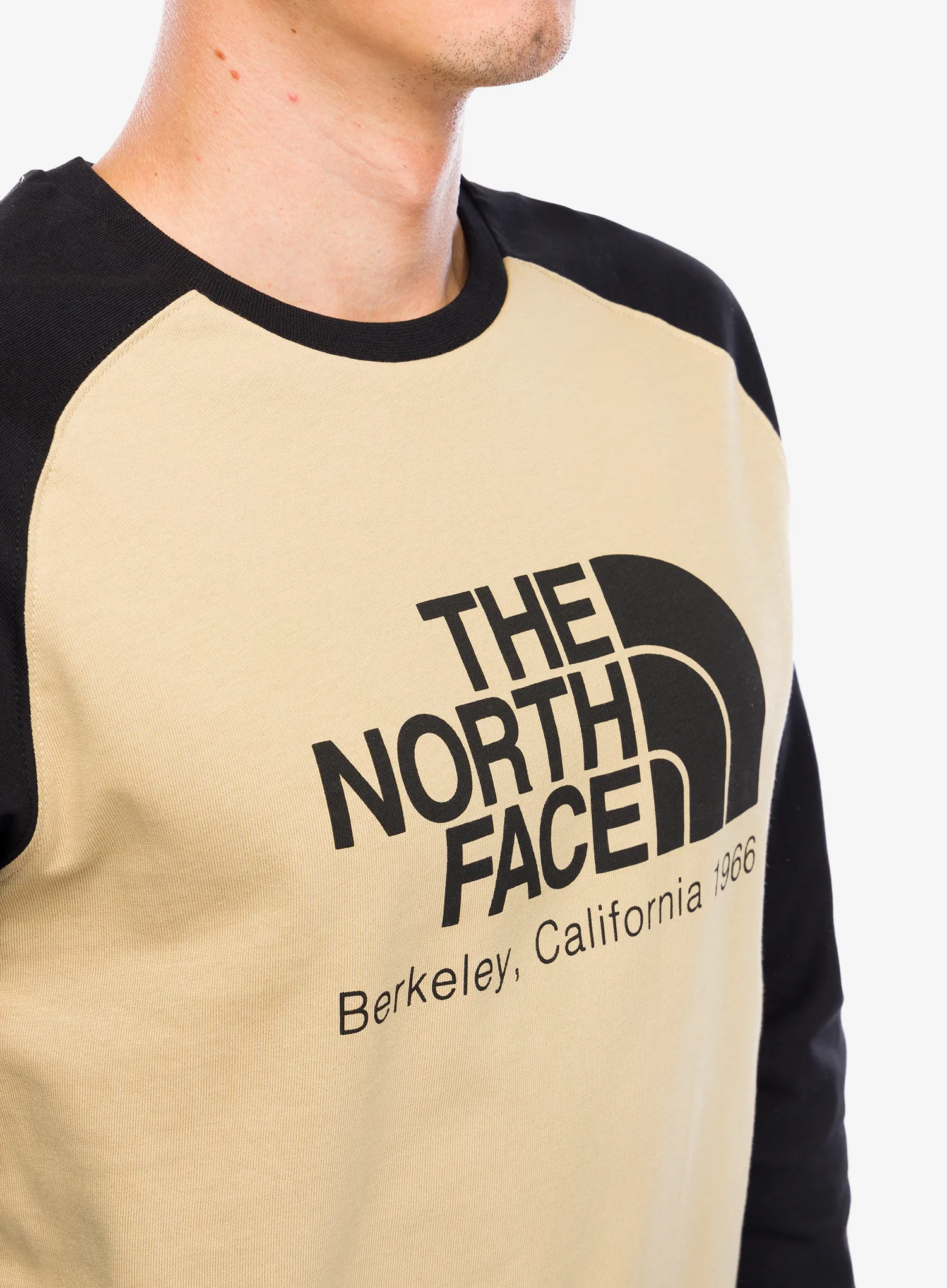 Dukserica The North Face Heritage L/S Tee - khaki stone/tnf black