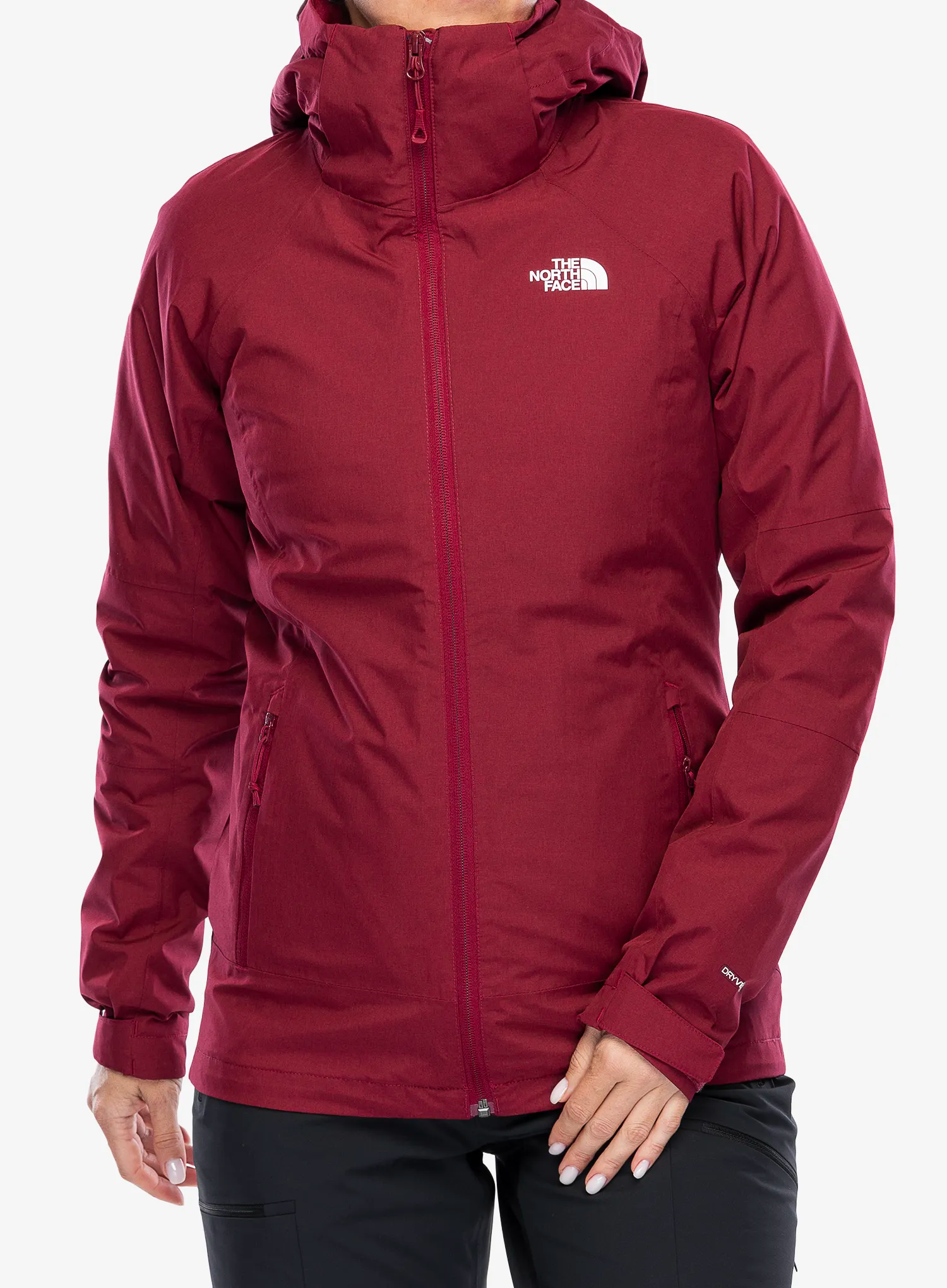 Ženska jakna 3u1 The North Face Inlux Triclimate - beetroot dark/white dune
