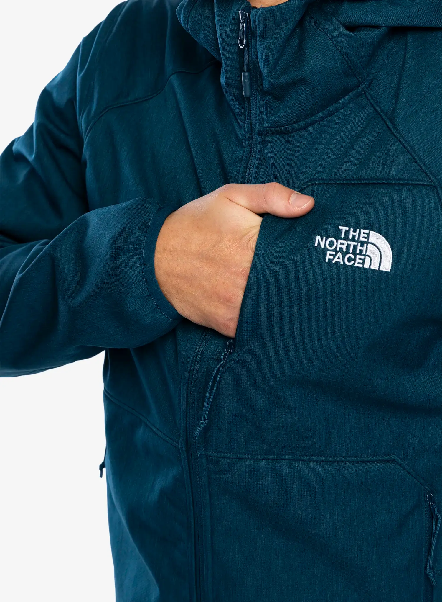 Softshell jakna The North Face Quest Hooded Softshell - midnight petrol dark heather