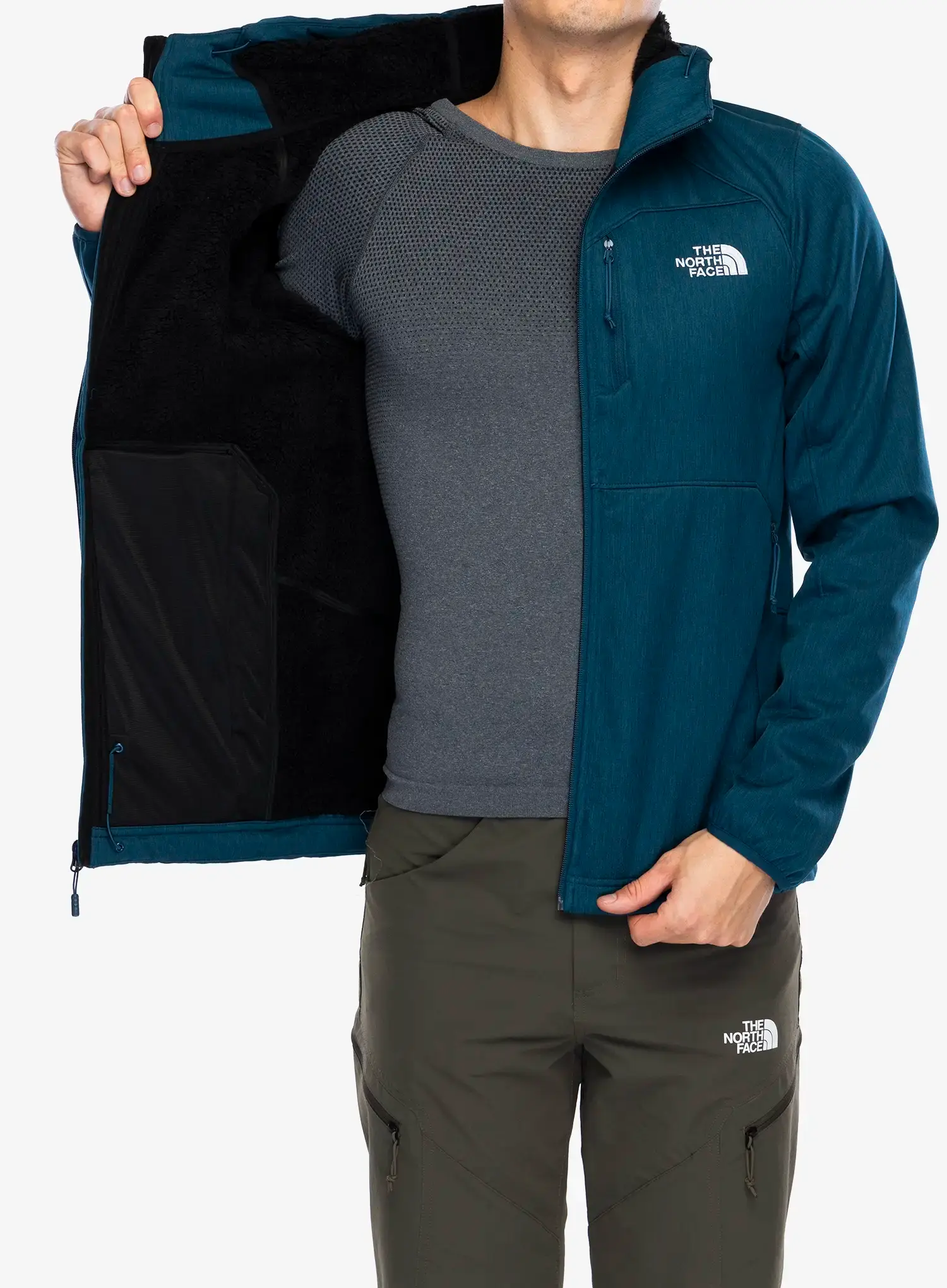 Softshell jakna The North Face Quest Hooded Softshell - midnight petrol dark heather