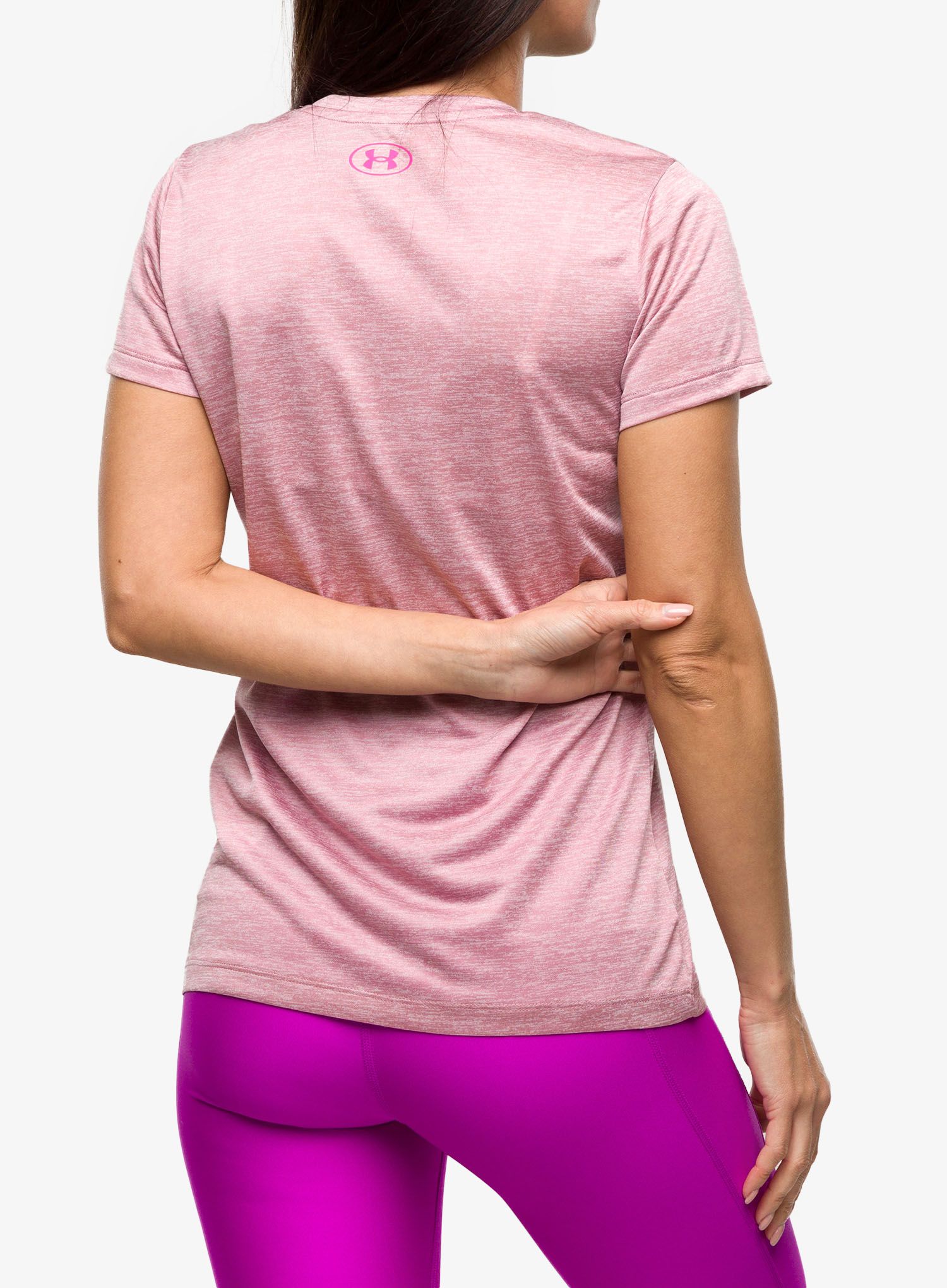 Ženska majica Under Armour Tech Twist Graphic SSV - pink elixir/pink sugar/rebel