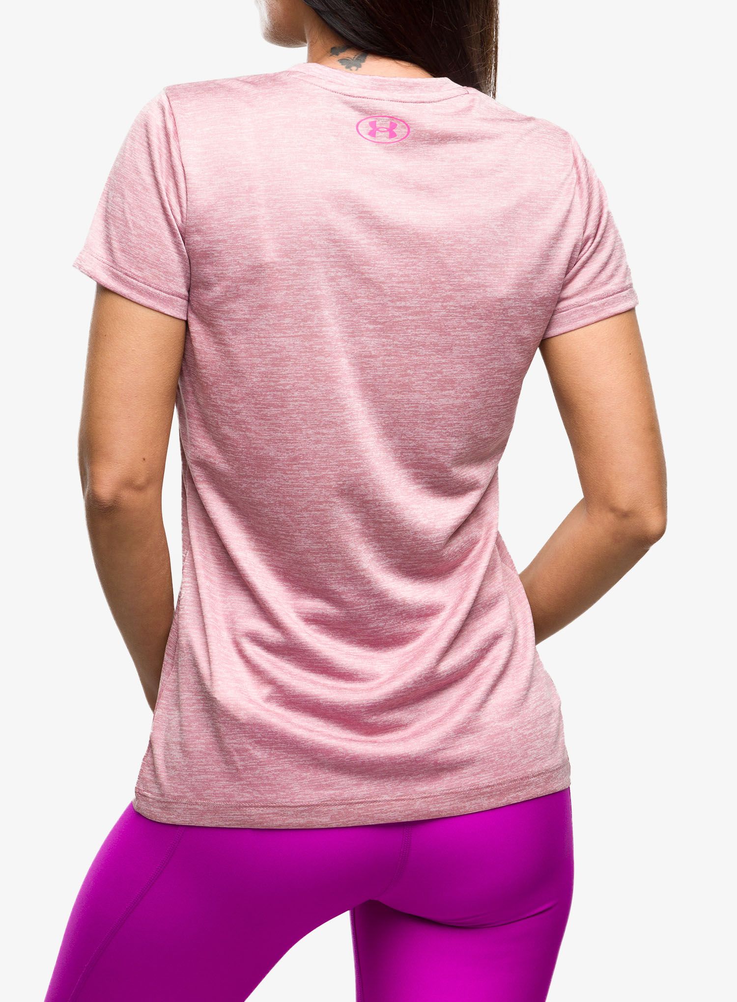Ženska majica Under Armour Tech Twist Graphic SSV - pink elixir/pink sugar/rebel