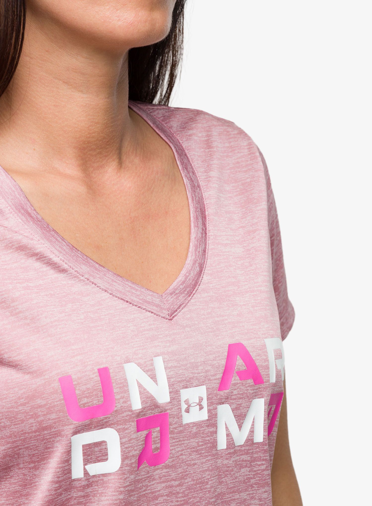 Ženska majica Under Armour Tech Twist Graphic SSV - pink elixir/pink sugar/rebel