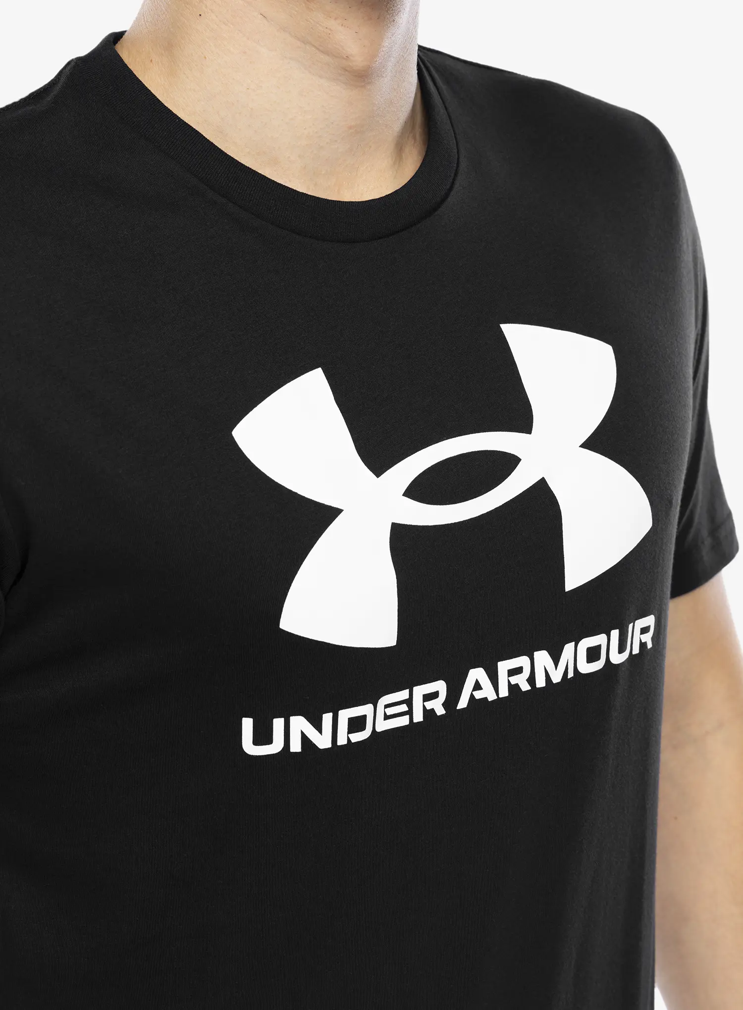 Pamučna majica Under Armour UA Logo Short Sleeve - black/white