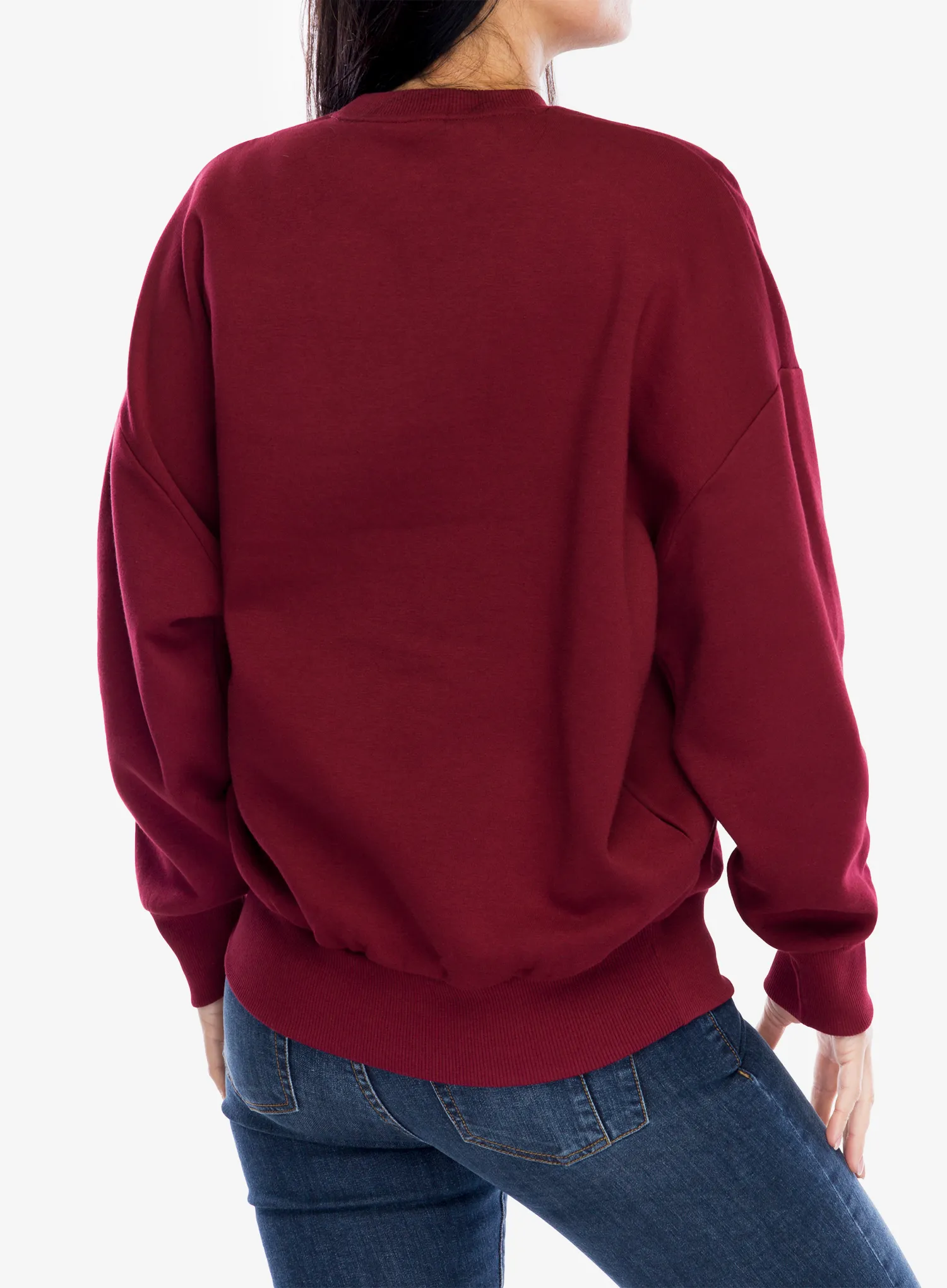 Ženska dukserica Under Armour UA Rival Fleece Oversized Crew - cardinal/white