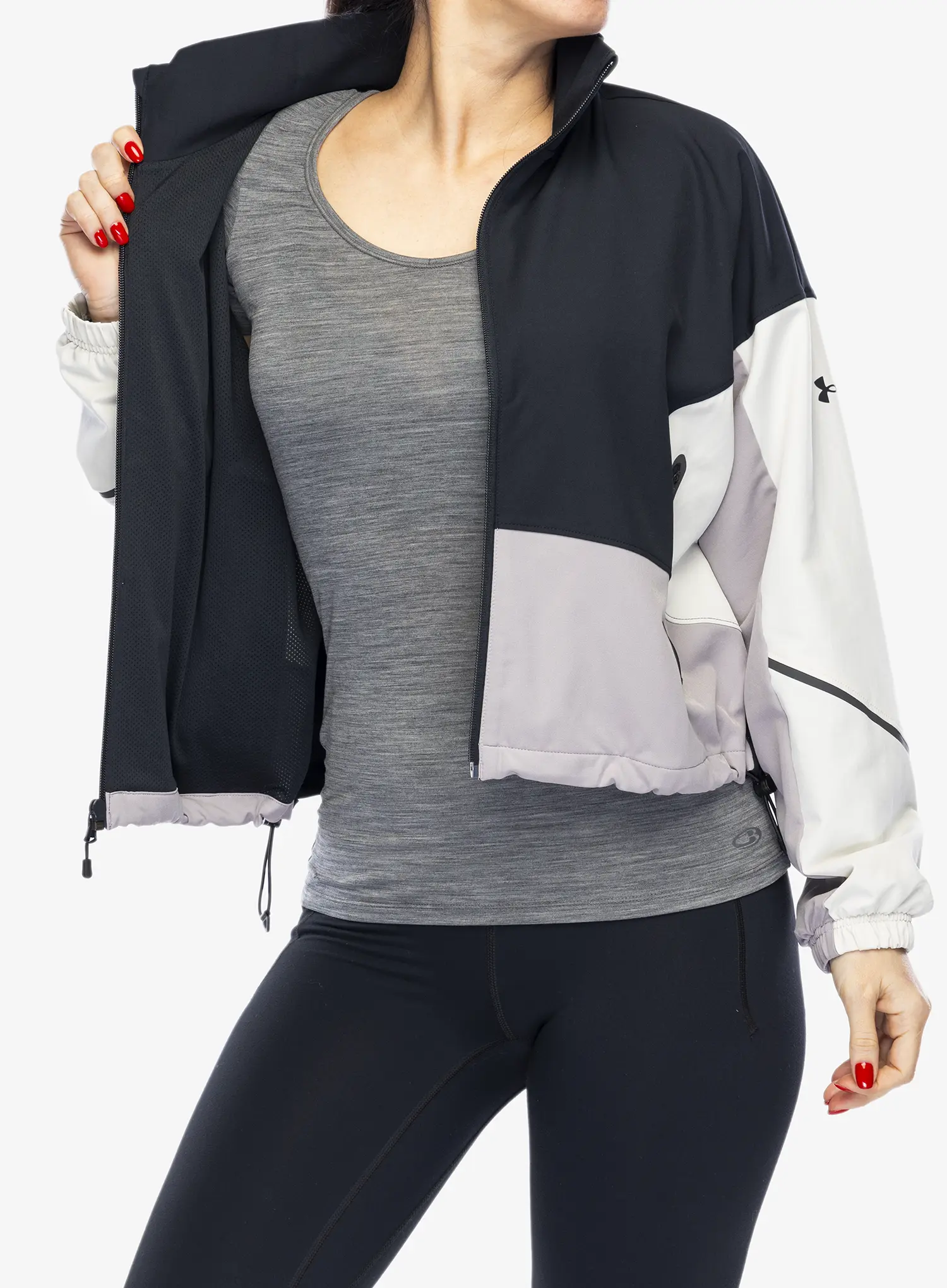 Ženska jakna Under Armour UA Unstoppable Jacket - black/summit white/tetra gray