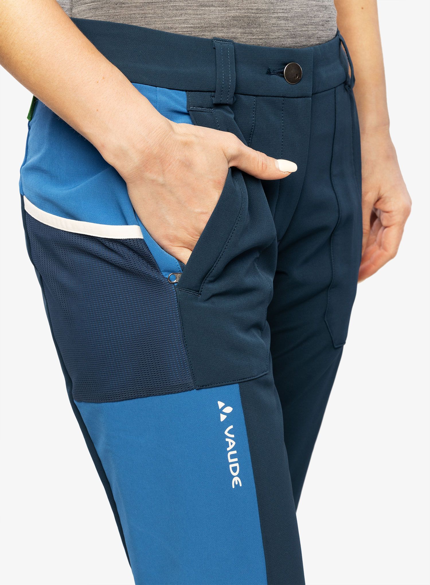 Ženske planinarske hlače Vaude Elope Slim Fit Pants - dark sea