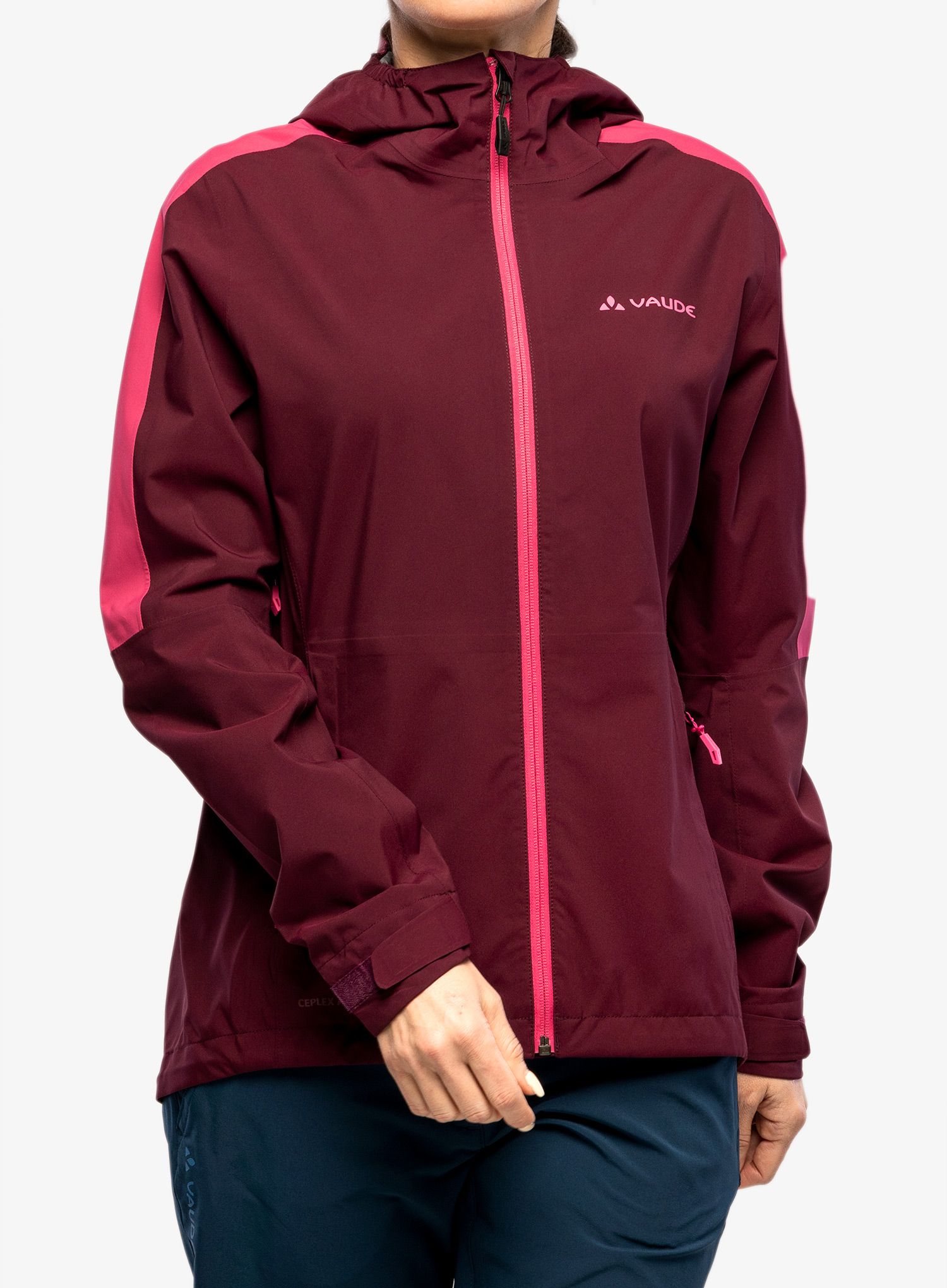 Ženska kišna jakna Vaude Moab Rain Jacket II - cassis