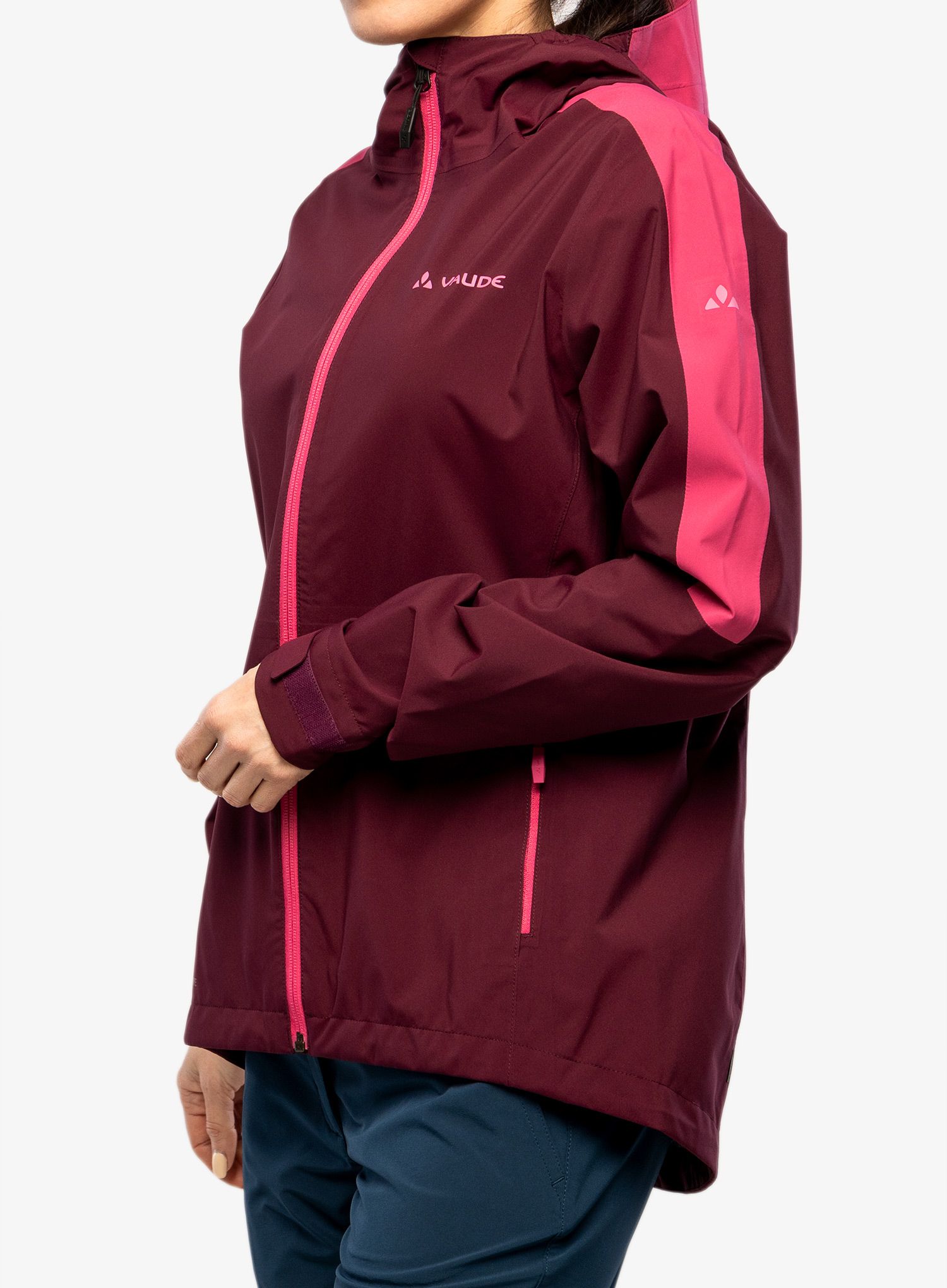 Ženska kišna jakna Vaude Moab Rain Jacket II - cassis