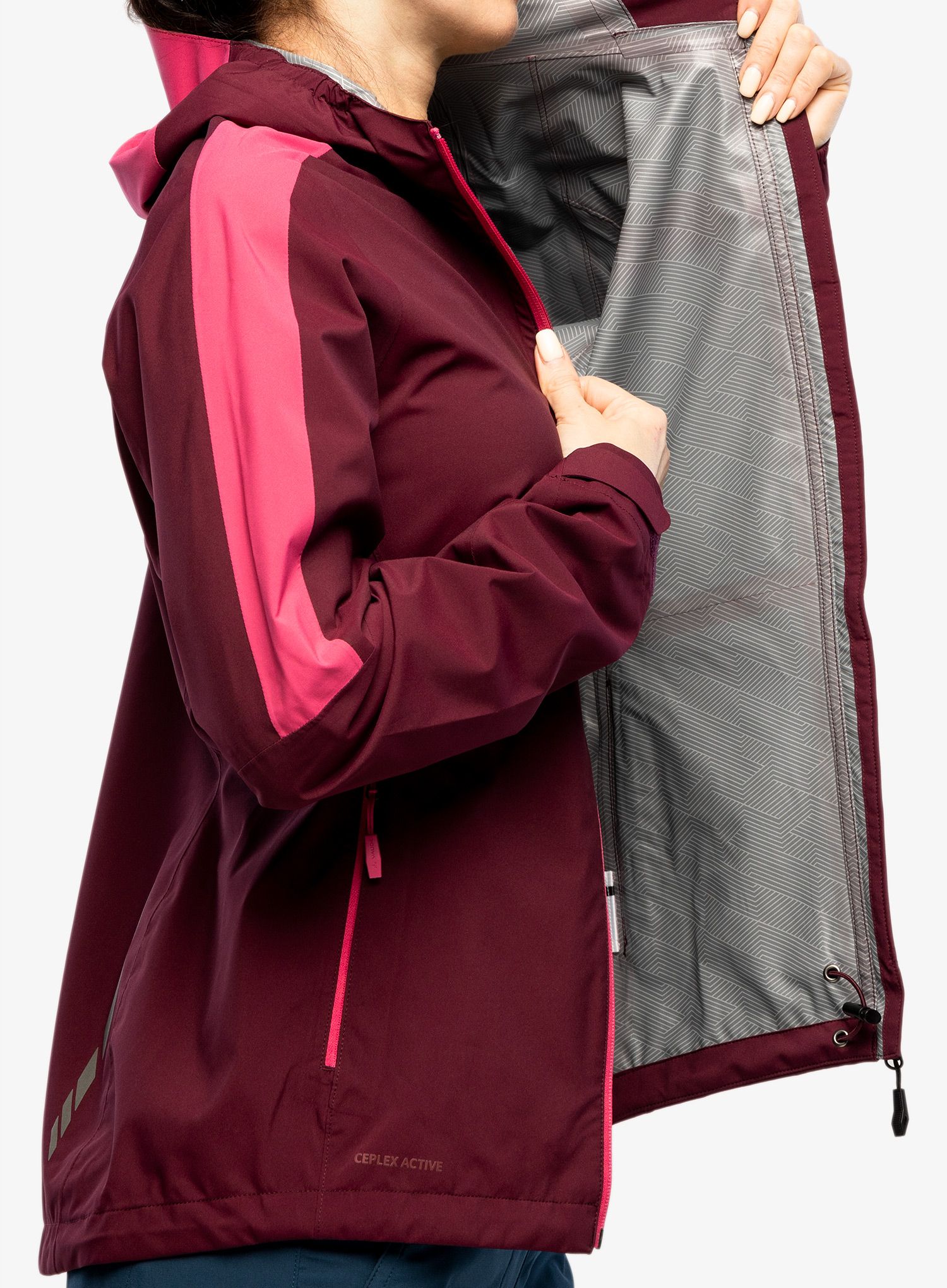 Ženska kišna jakna Vaude Moab Rain Jacket II - cassis