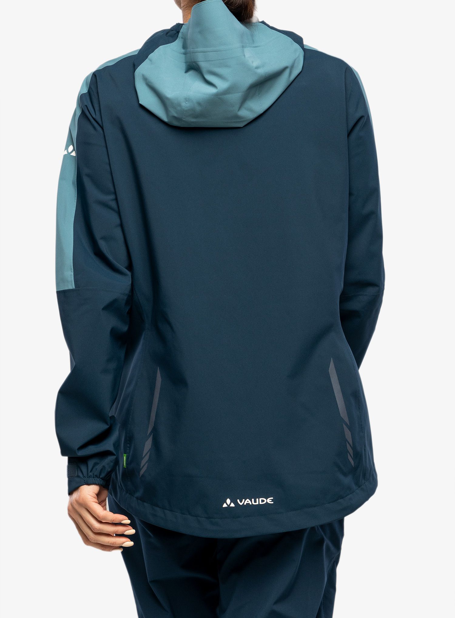 Ženska kišna jakna Vaude Moab Rain Jacket II - dark sea uni