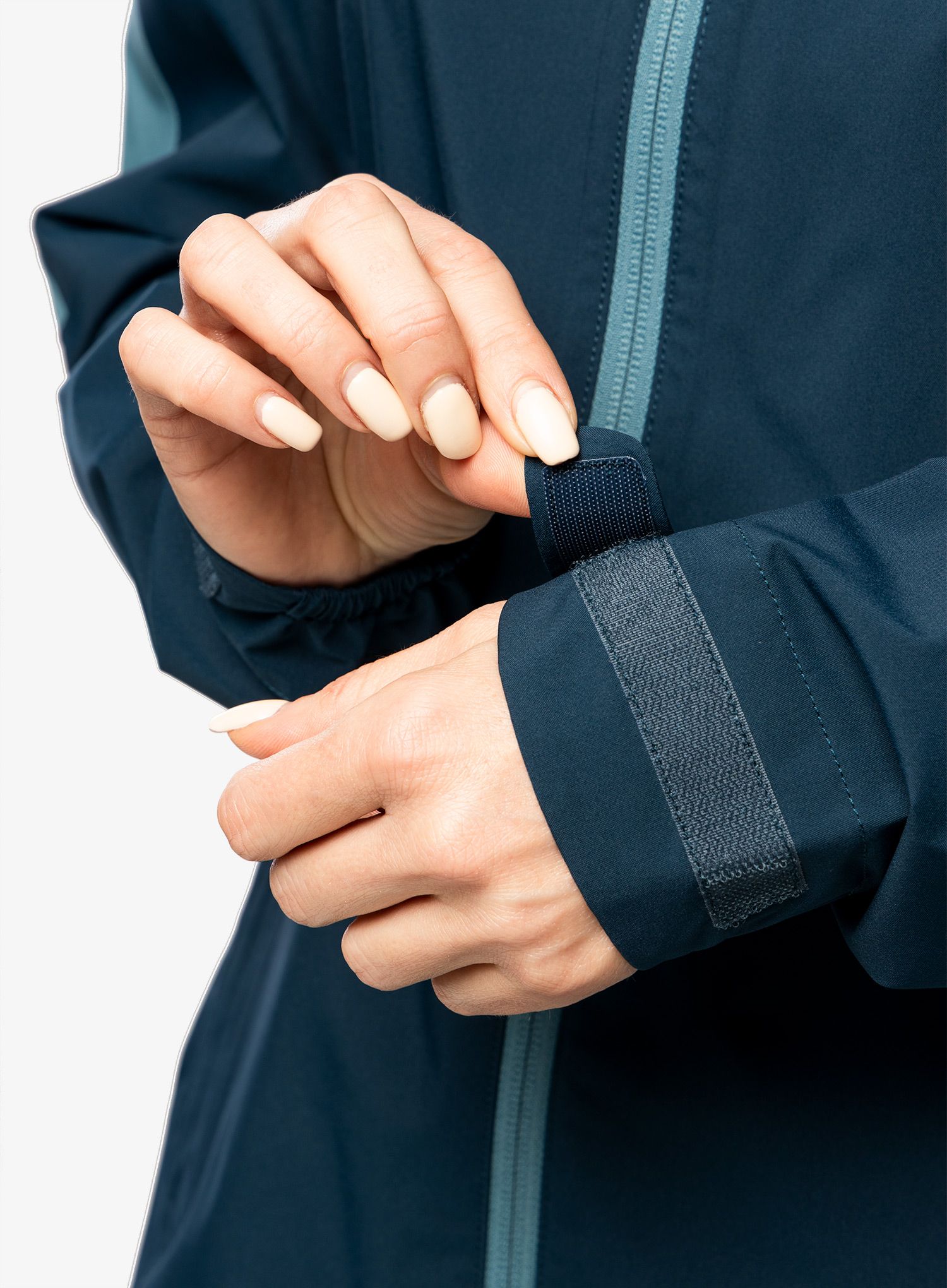 Ženska kišna jakna Vaude Moab Rain Jacket II - dark sea uni