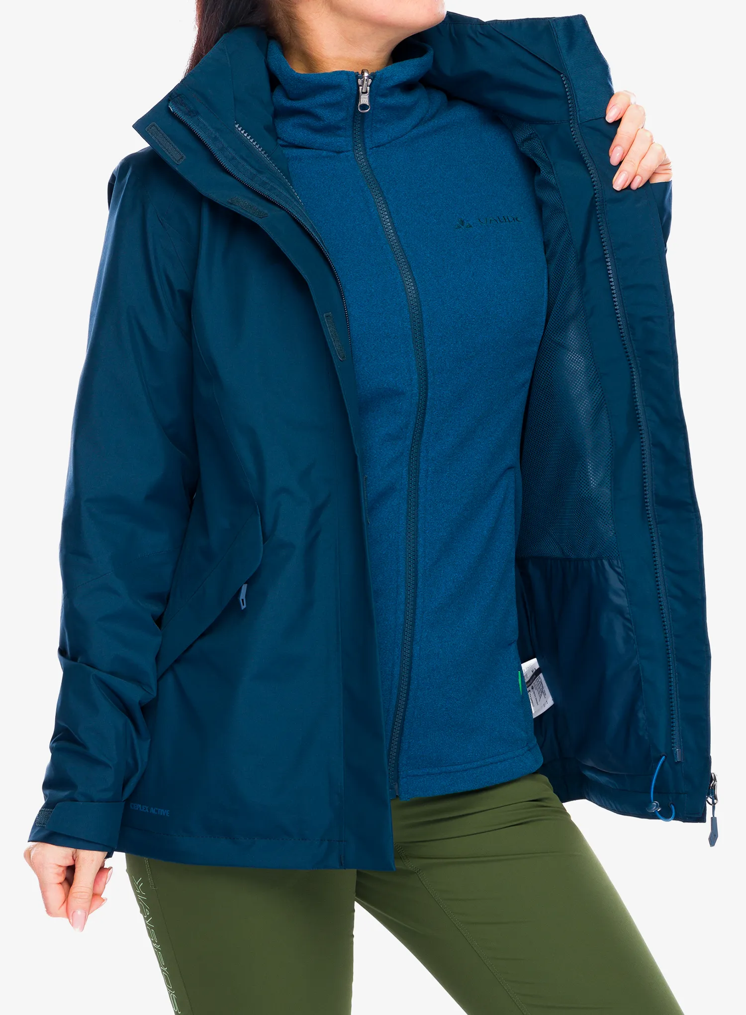 Ženska jakna Vaude Rosemoor 3in1 Jacket II - dark sea