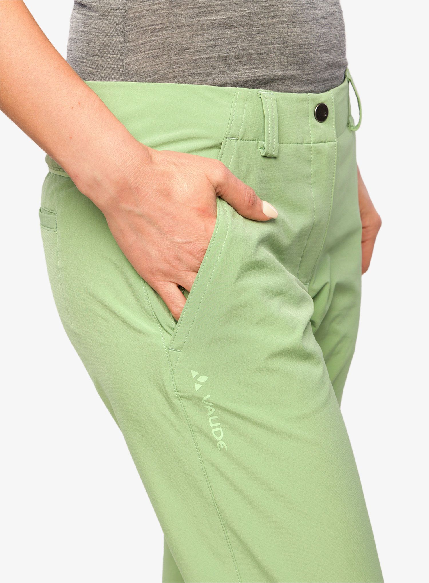 Ženske planinarske hlače Vaude Skomer Pants II - willow green