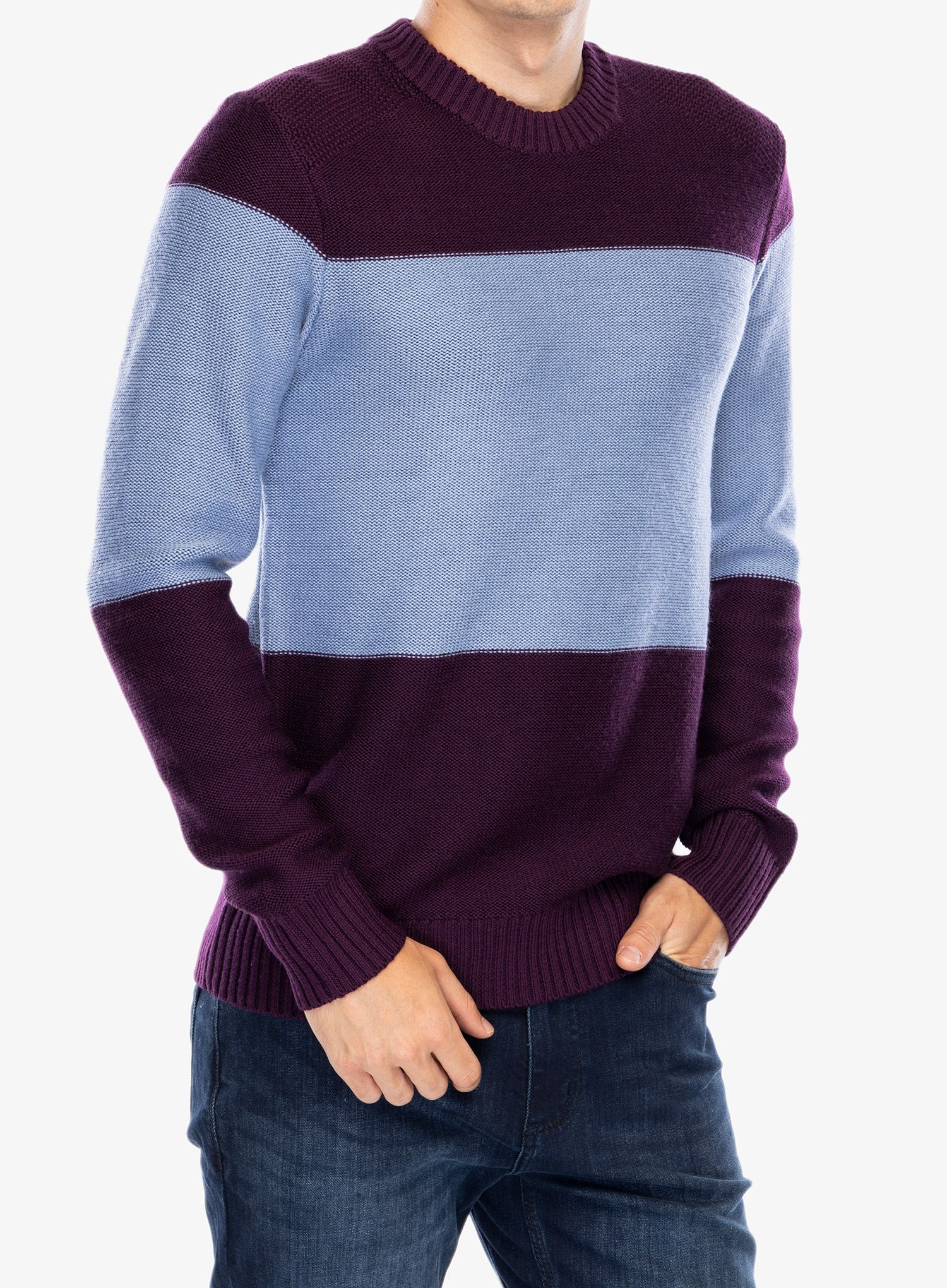 Muški džemper Icebreaker Waypoint Crewe Sweater - nightshade/kyanite