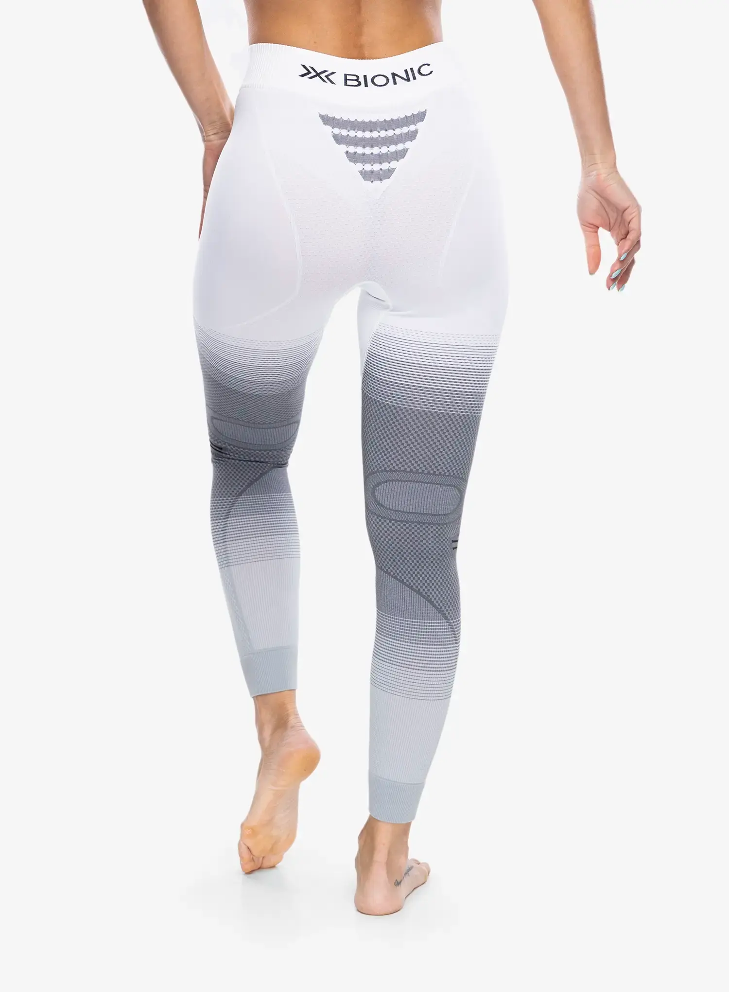 Ženske termo tajice X-Bionic Invent Fx Pants - white/grey/light grey