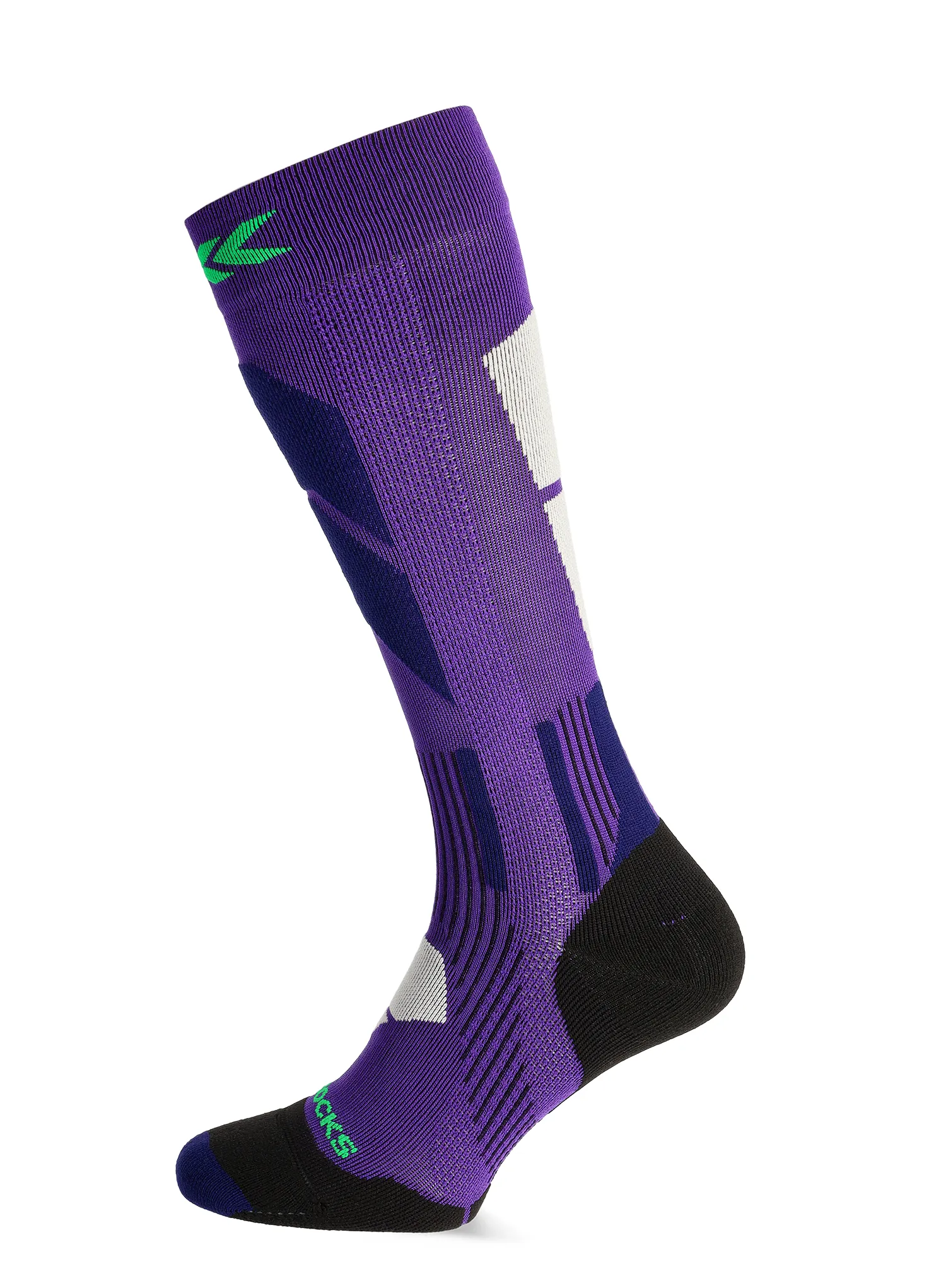 Ženske skijaške čarape X-Socks Ski Perform OTC - deep purple/light sand