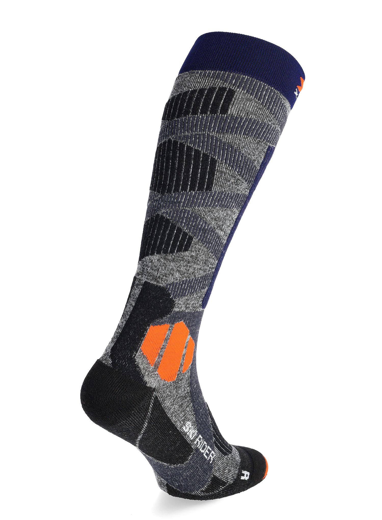Skijaške čarape X-Socks Ski Rider 4.0 - stone grey/melange blue