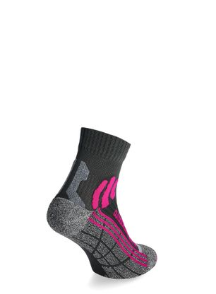 Ženske trekking čarape X-Socks Trek Outdoor Low Cut - anthracite/fuchsia