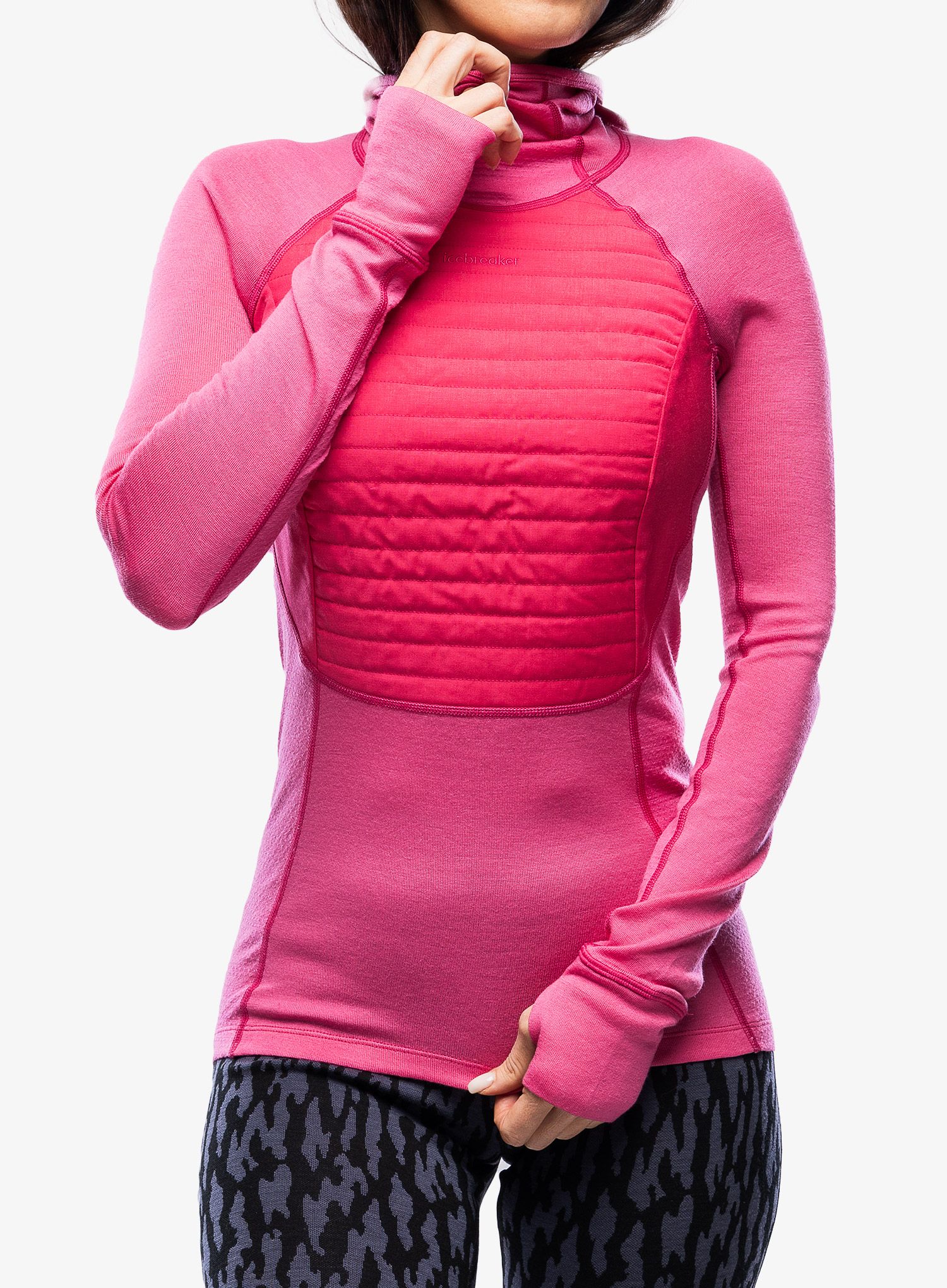Ženska dukserica Icebreaker ZoneKnit Insulated LS Hoodie - tempo
