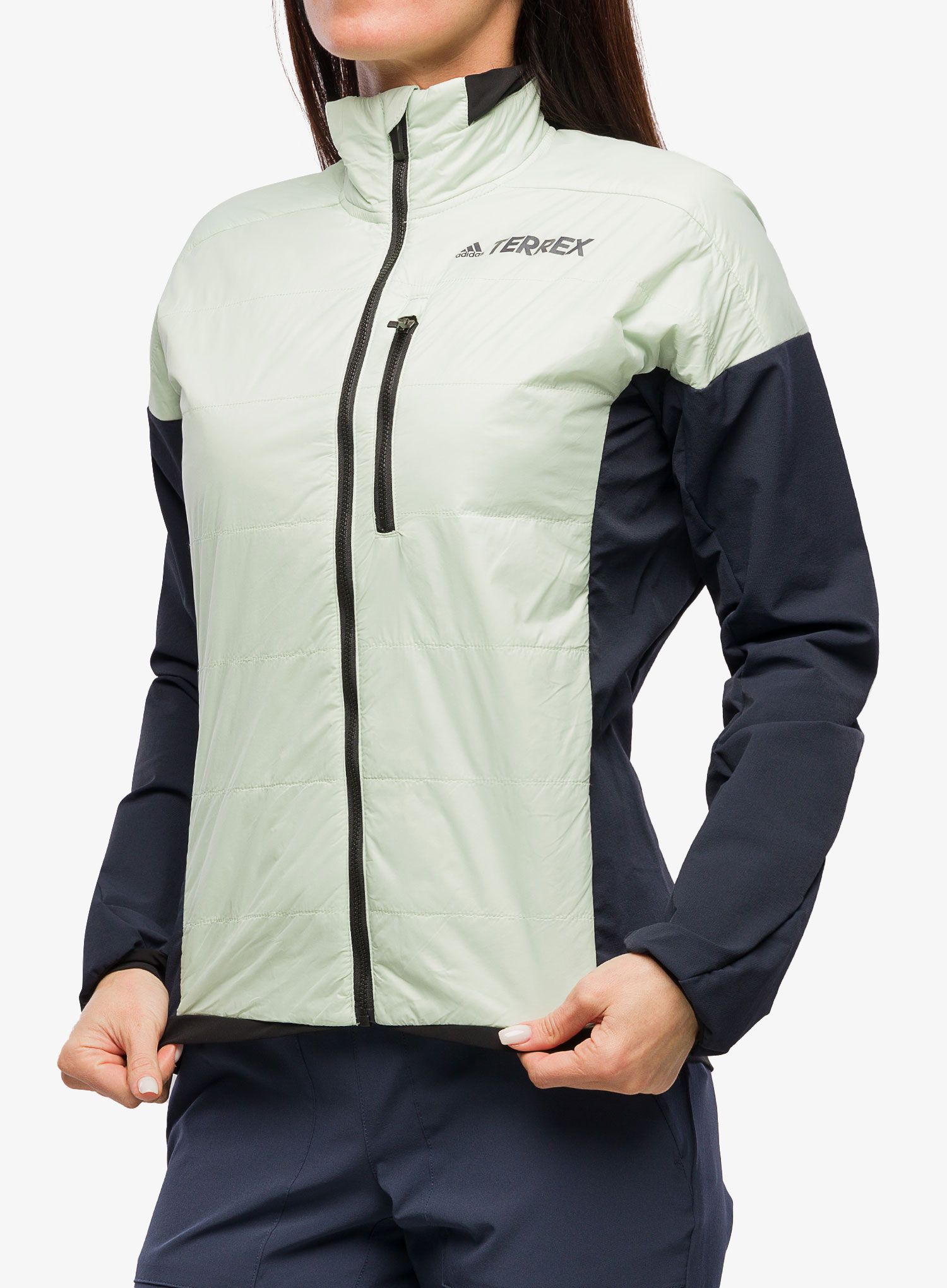 Ženska hibridna jakna adidas TERREX Hybrid Insulation Jacket - legend ink/linen green
