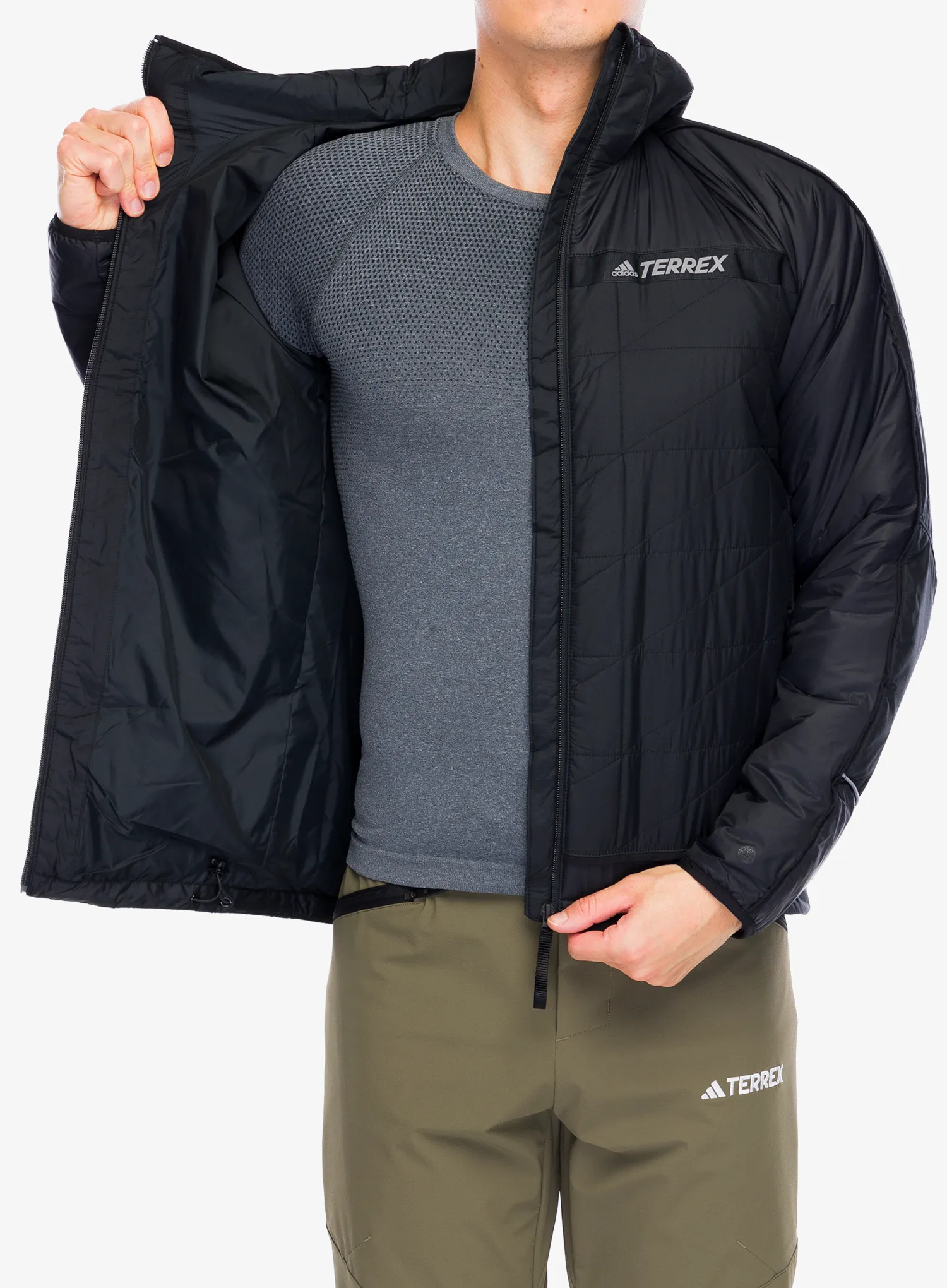 Jakna s postavom adidas TERREX Multi Synthetic Insulated Hooded Jkt - black