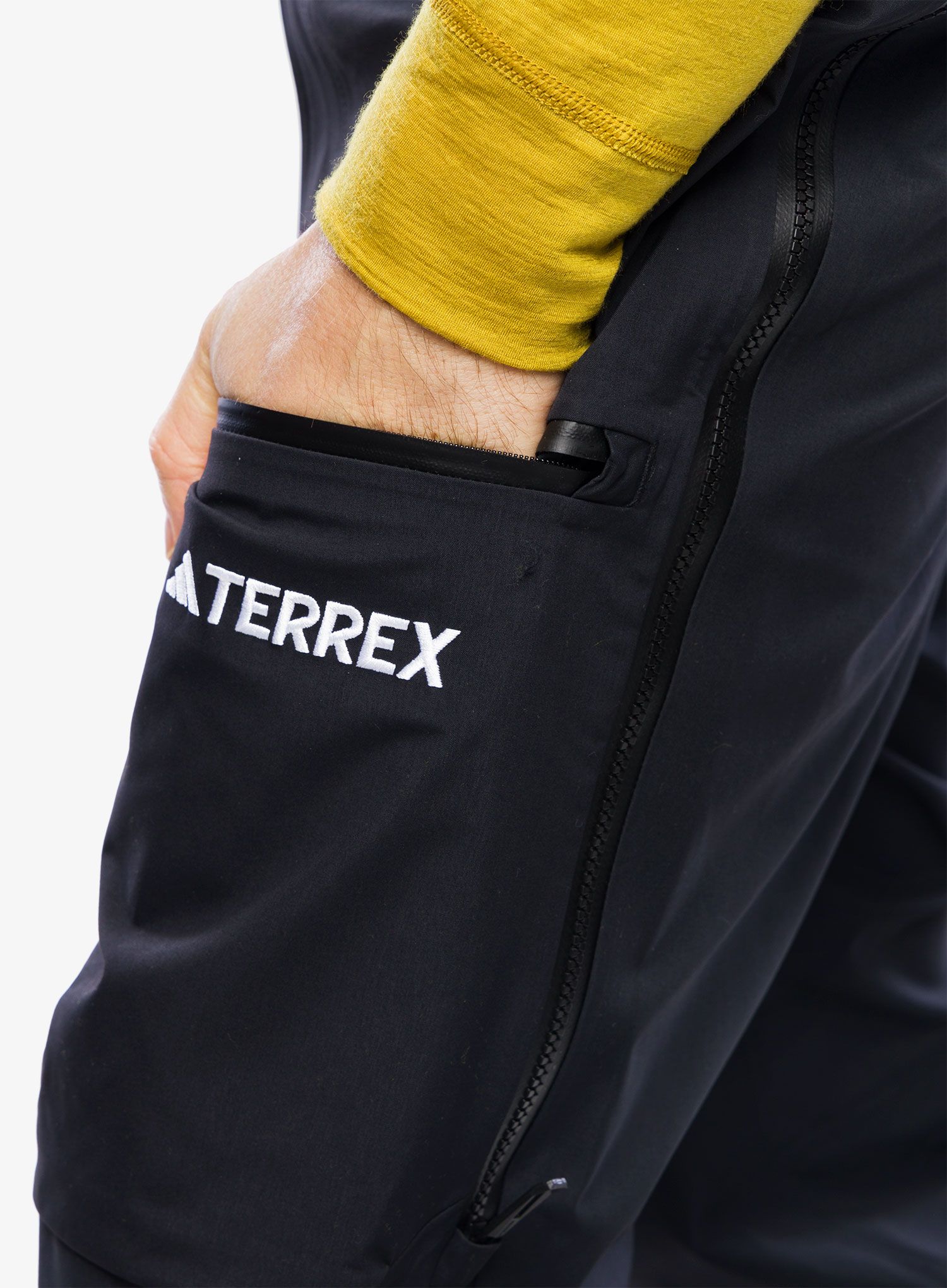 Hlače za turno skijanje adidas TERREX Techrock 3L GORE-TEX Bib Pants - black