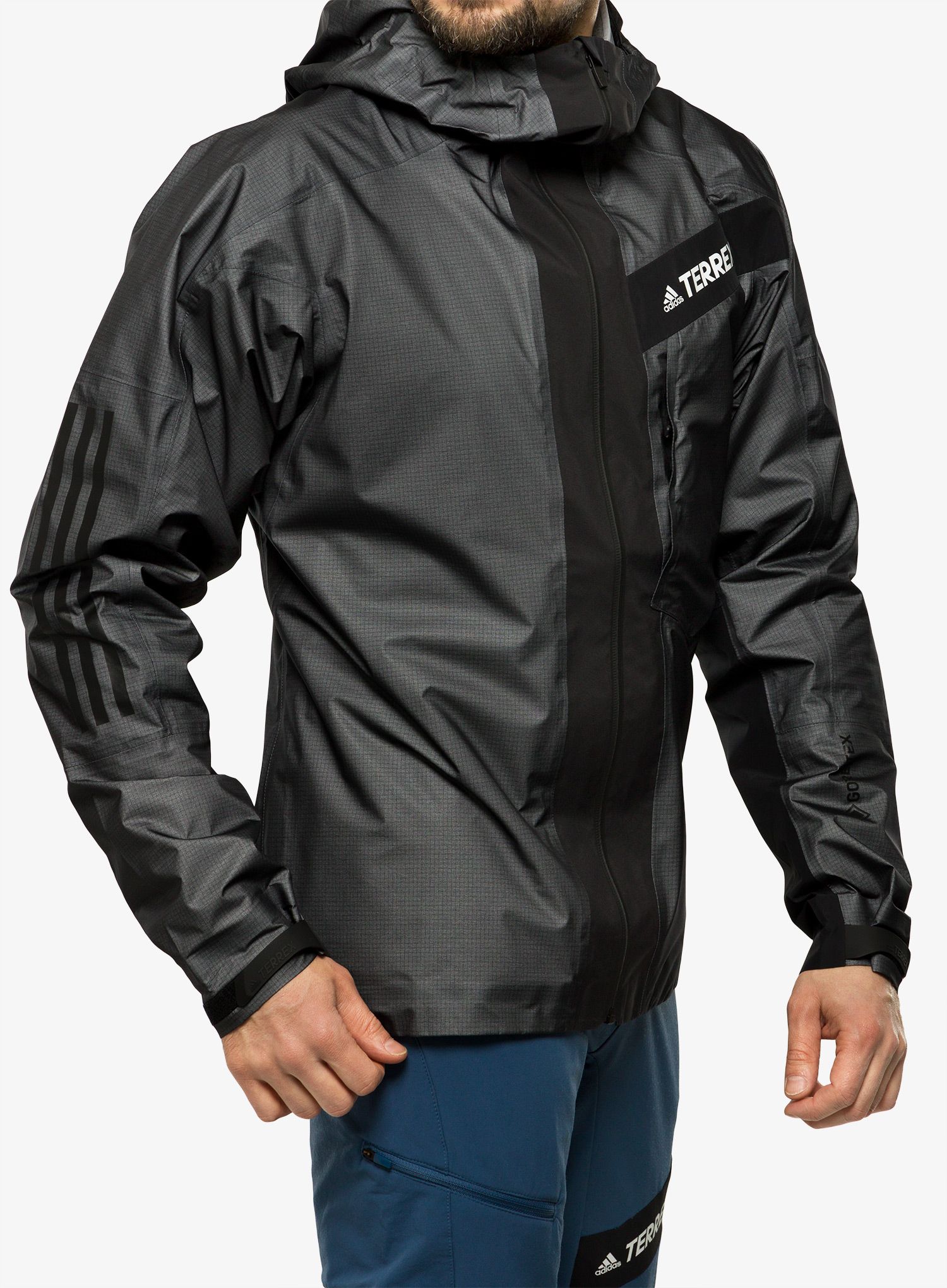 Kišna jakna adidas TERREX Techrock Light GORE-TEX Jacket - black
