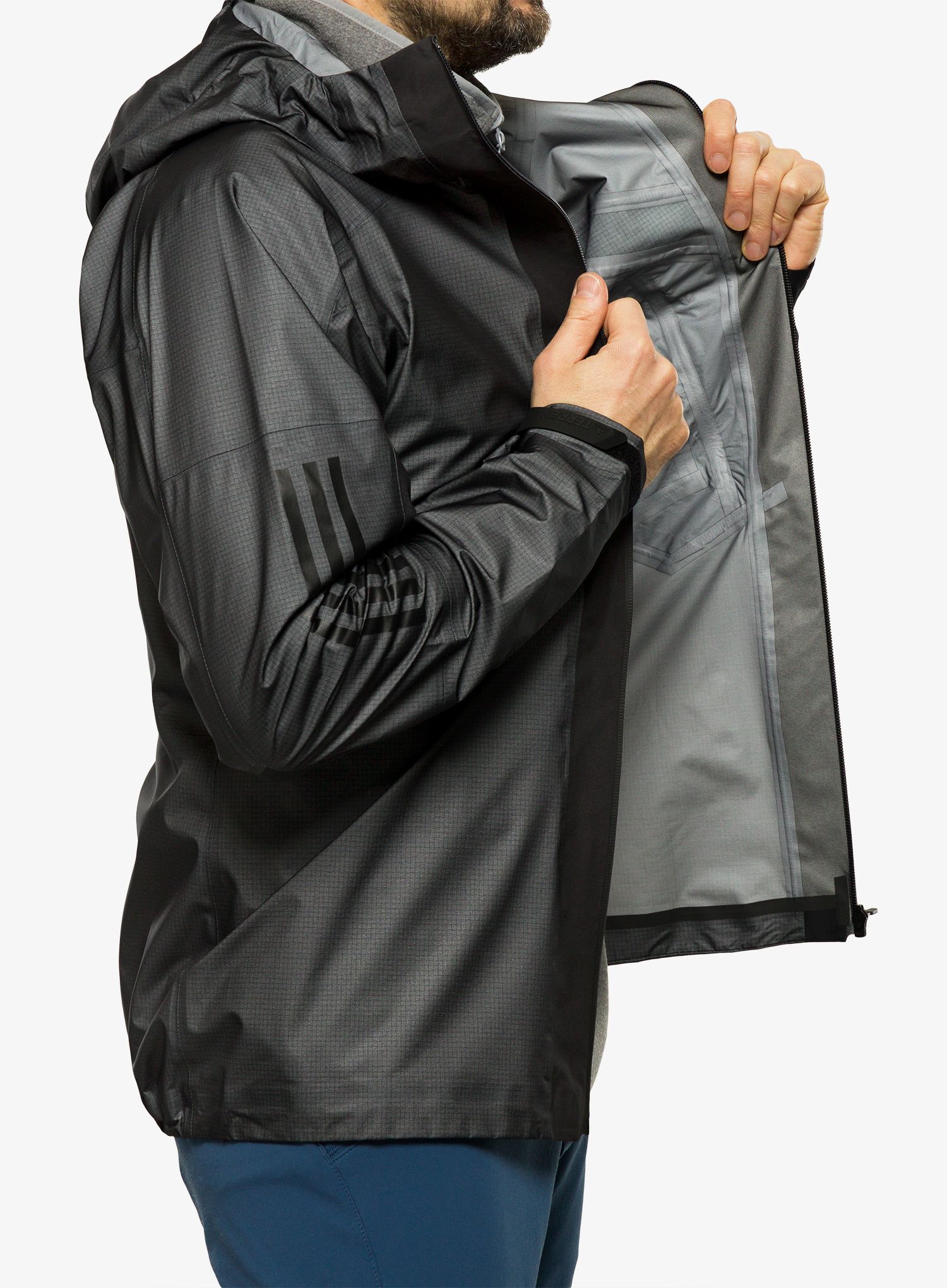 Kišna jakna adidas TERREX Techrock Light GORE-TEX Jacket - black
