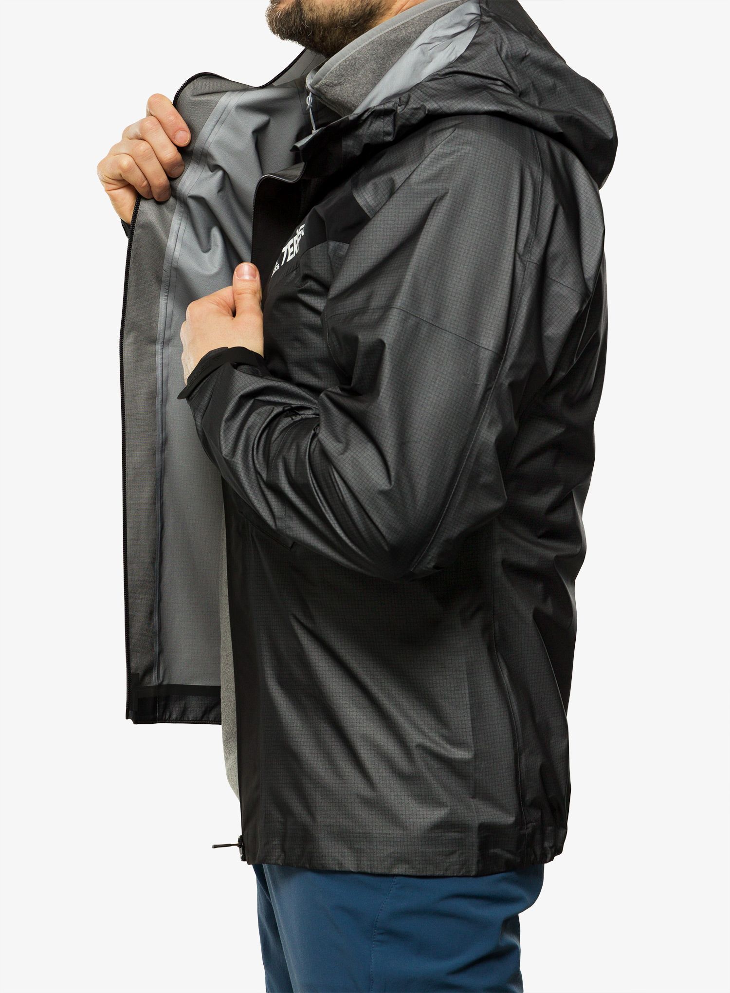 Kišna jakna adidas TERREX Techrock Light GORE-TEX Jacket - black