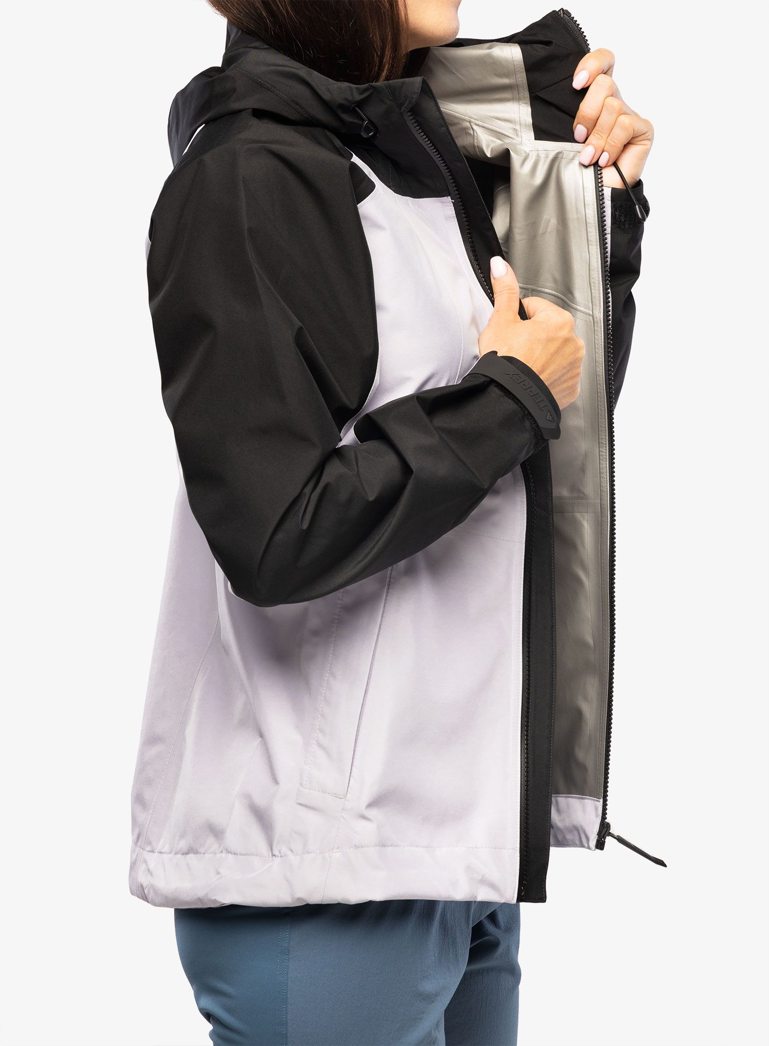 Ženska jakna s membranom adidas TERREX Xperior GORE-TEX Paclite Rain Jacket - silver dawn/black