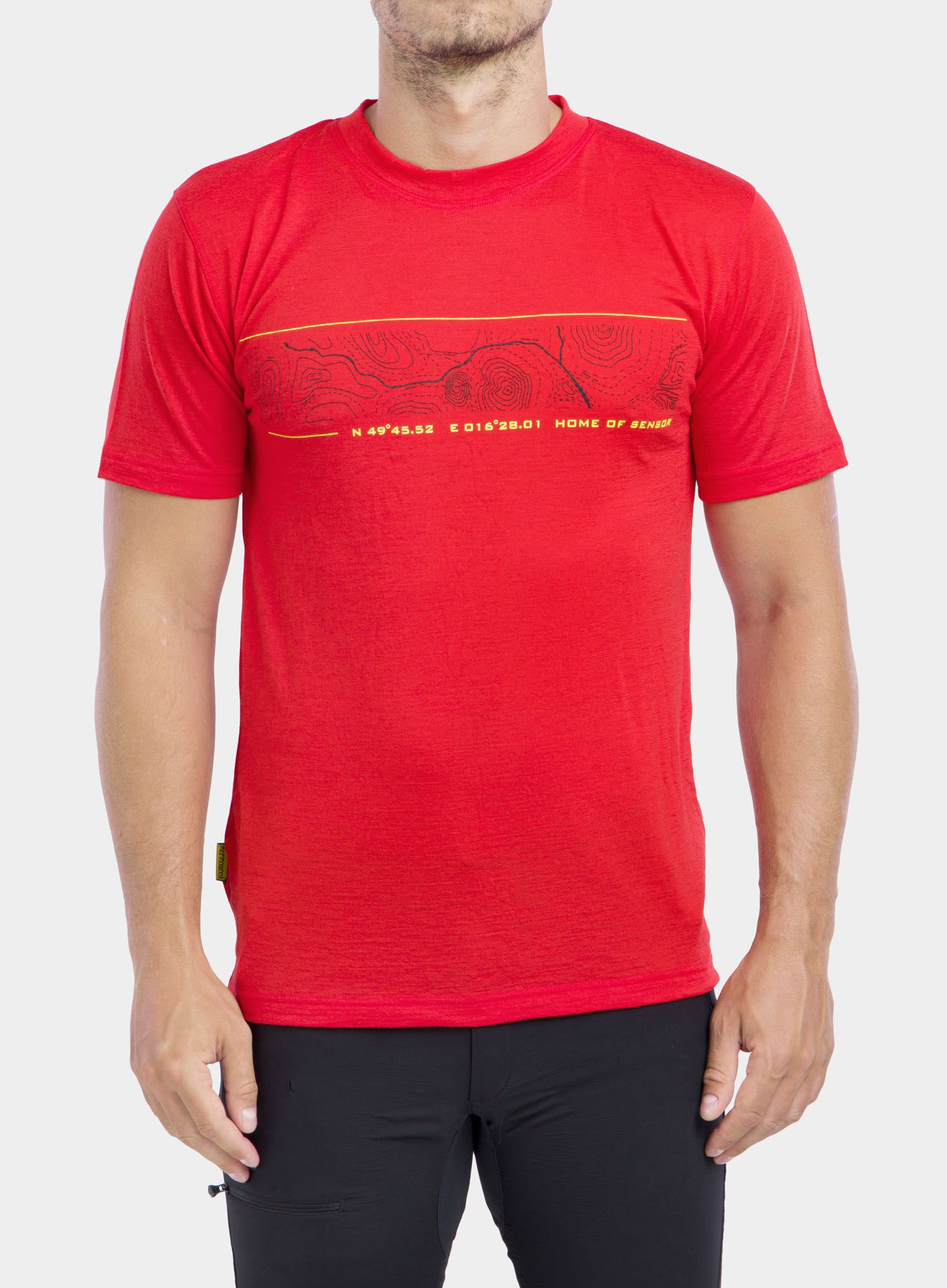 Merino majica Sensor Merino Active PT Tee S/S - red gps