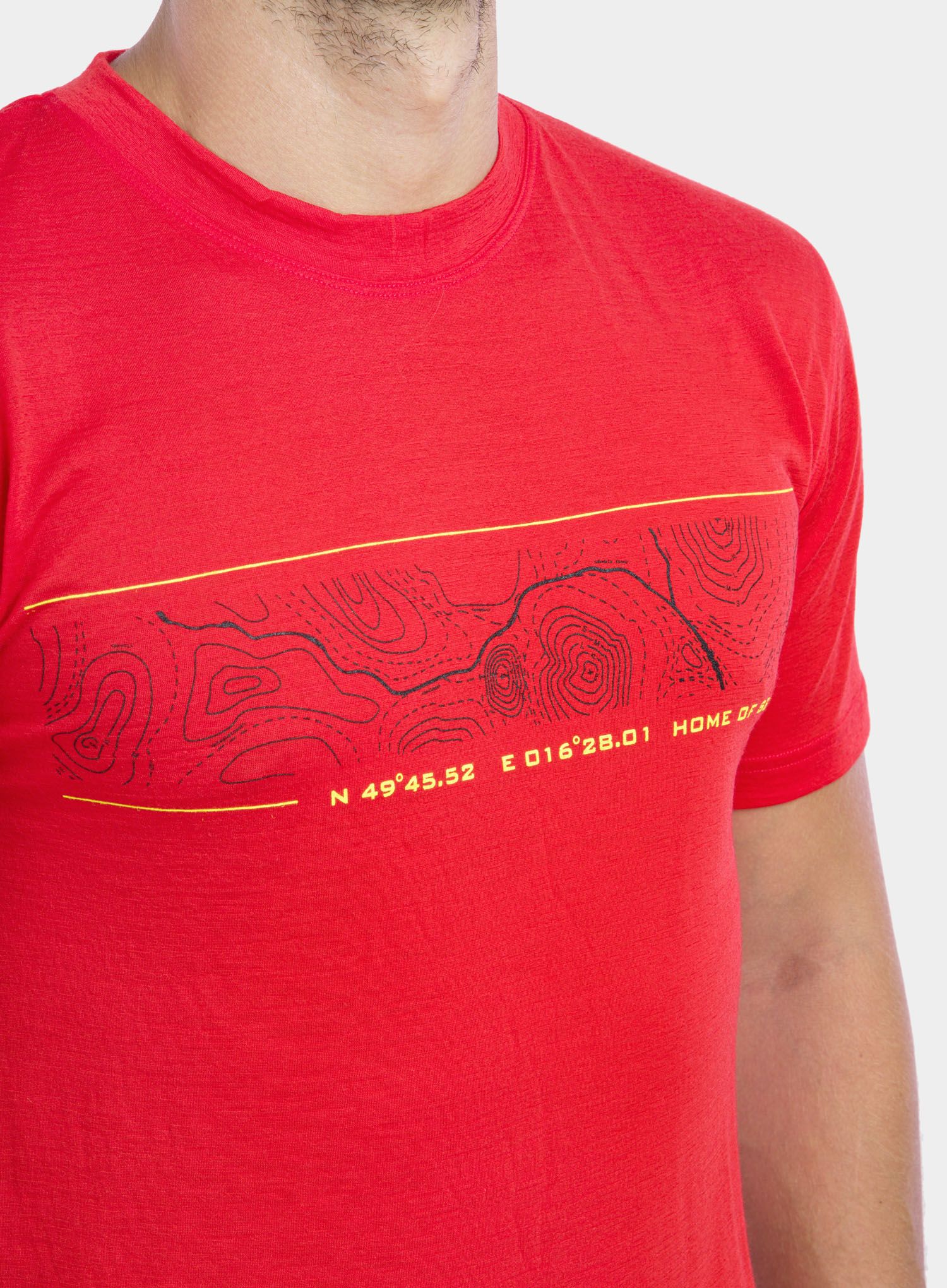 Merino majica Sensor Merino Active PT Tee S/S - red gps