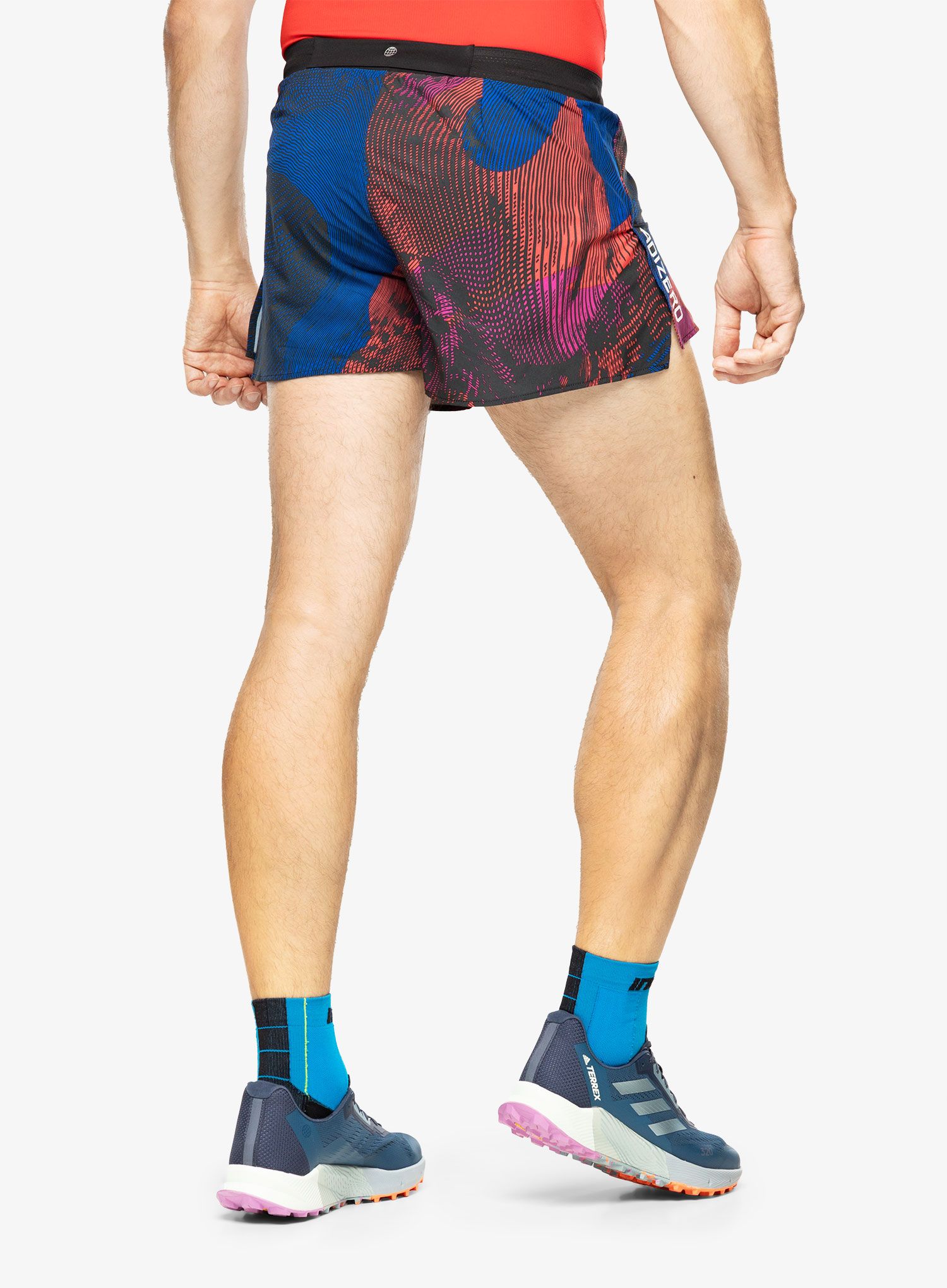Kratke hlače za trčanje adidas Adizero Split Shorts - multi/black/red