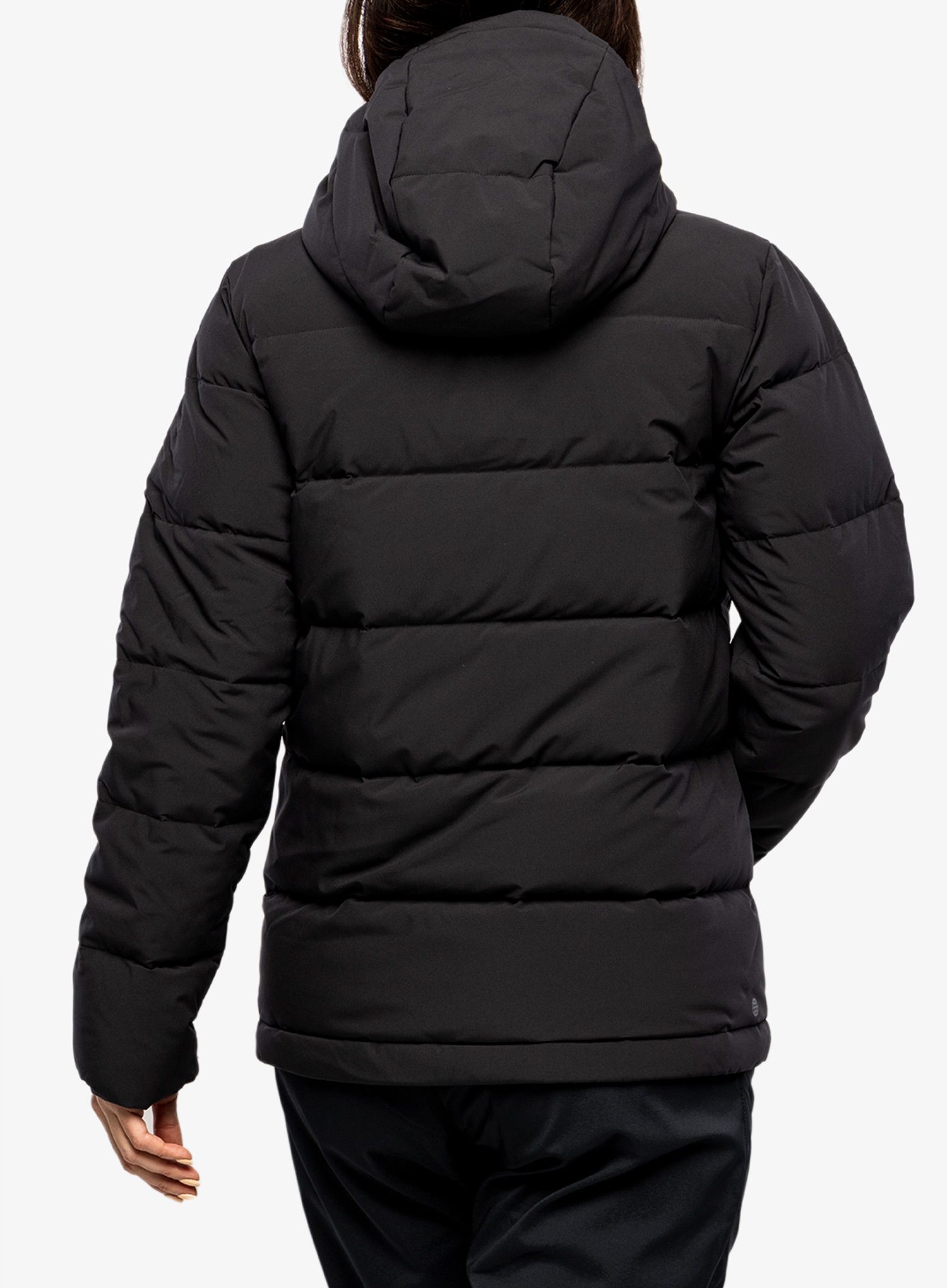 Ženska perjana jakna adidas Helionic Hooded Jacket - black