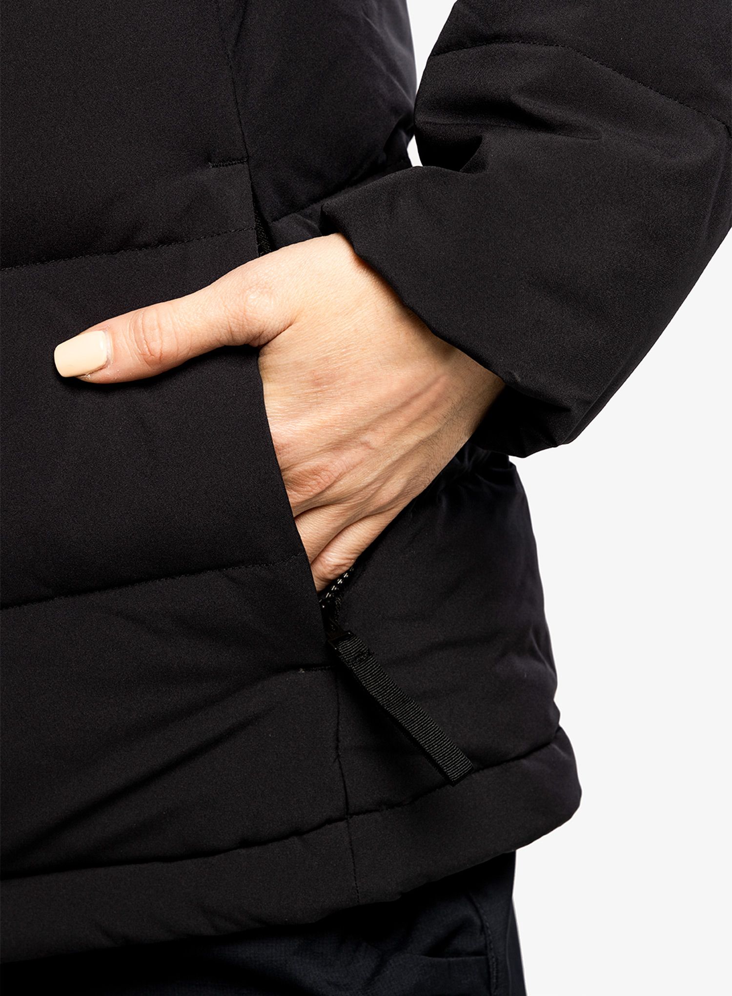 Ženska perjana jakna adidas Helionic Hooded Jacket - black