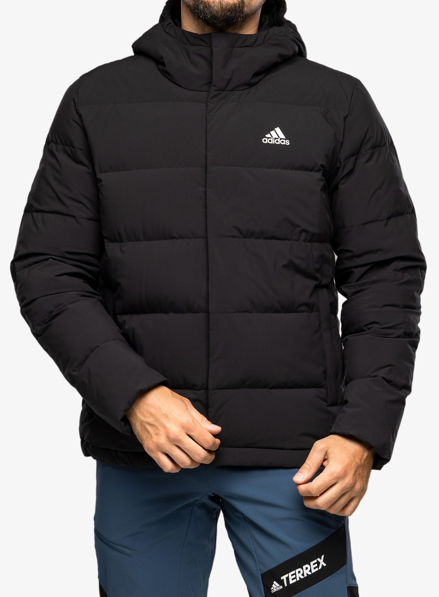 Pernata jakna adidas Helionic Hooded Jacket - black